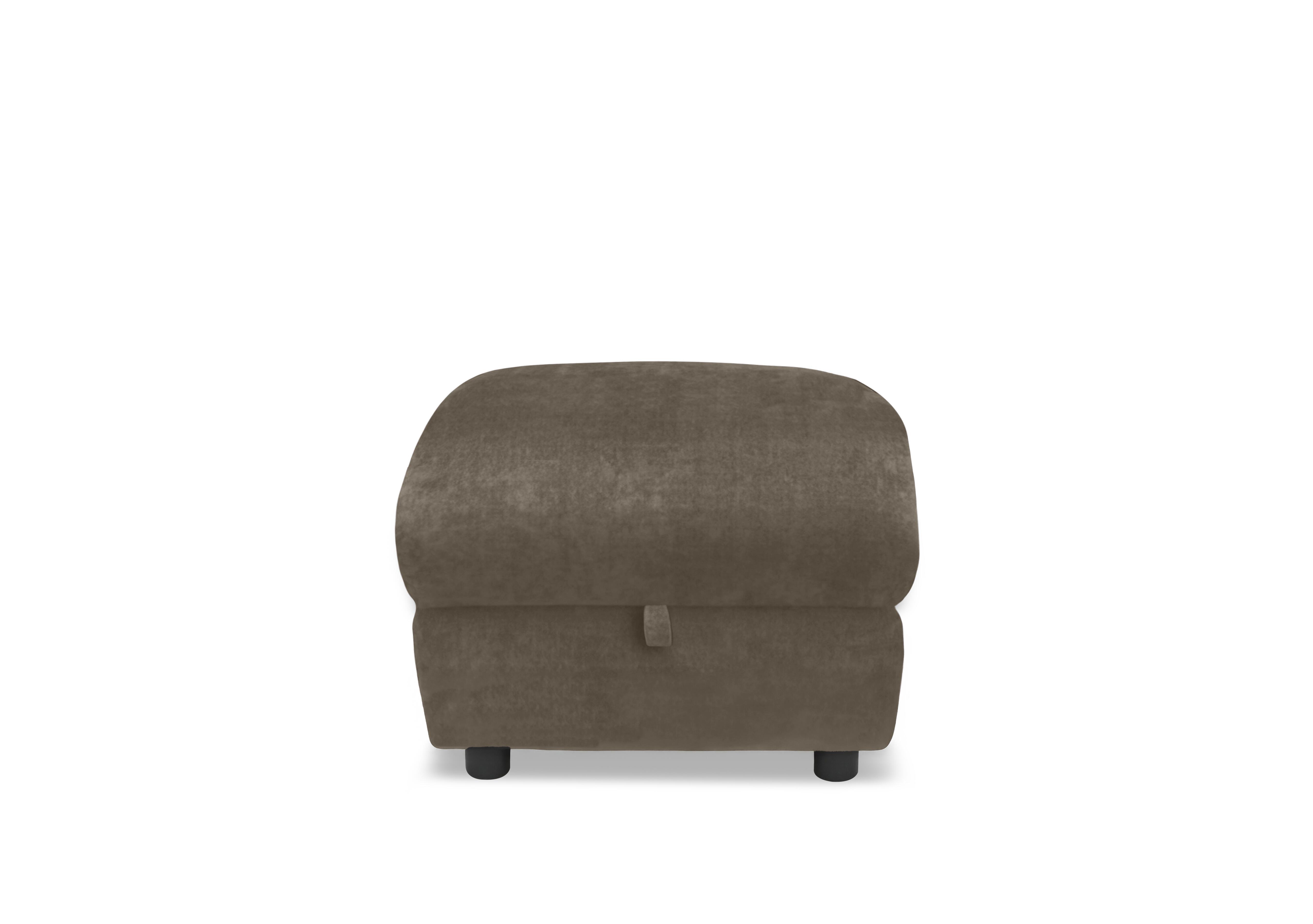 Raven Fabric Storage Footstool in Hudson Mocha 25431 on Furniture Village