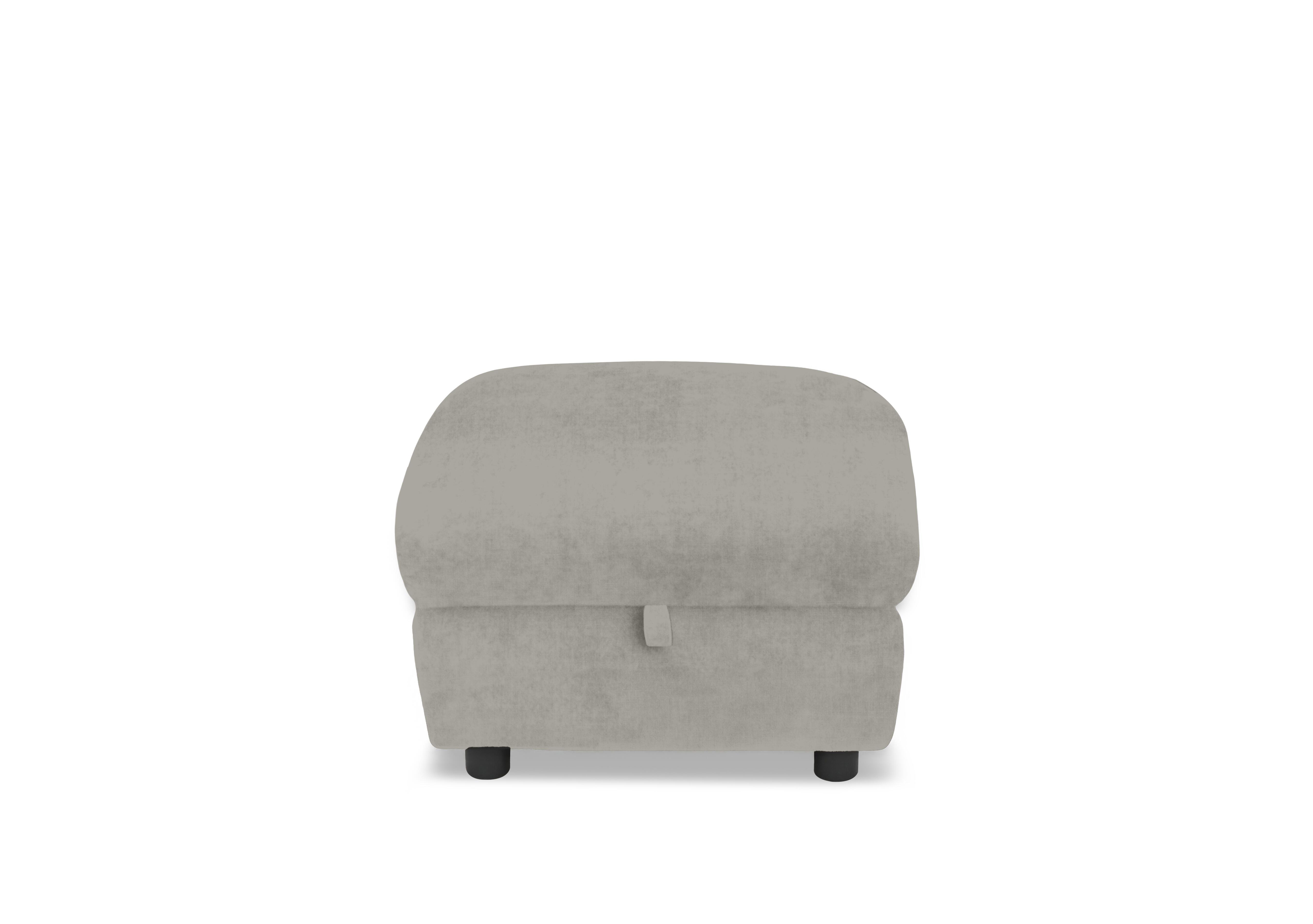 Raven Fabric Storage Footstool in Opulence Silver 51007 on Furniture Village