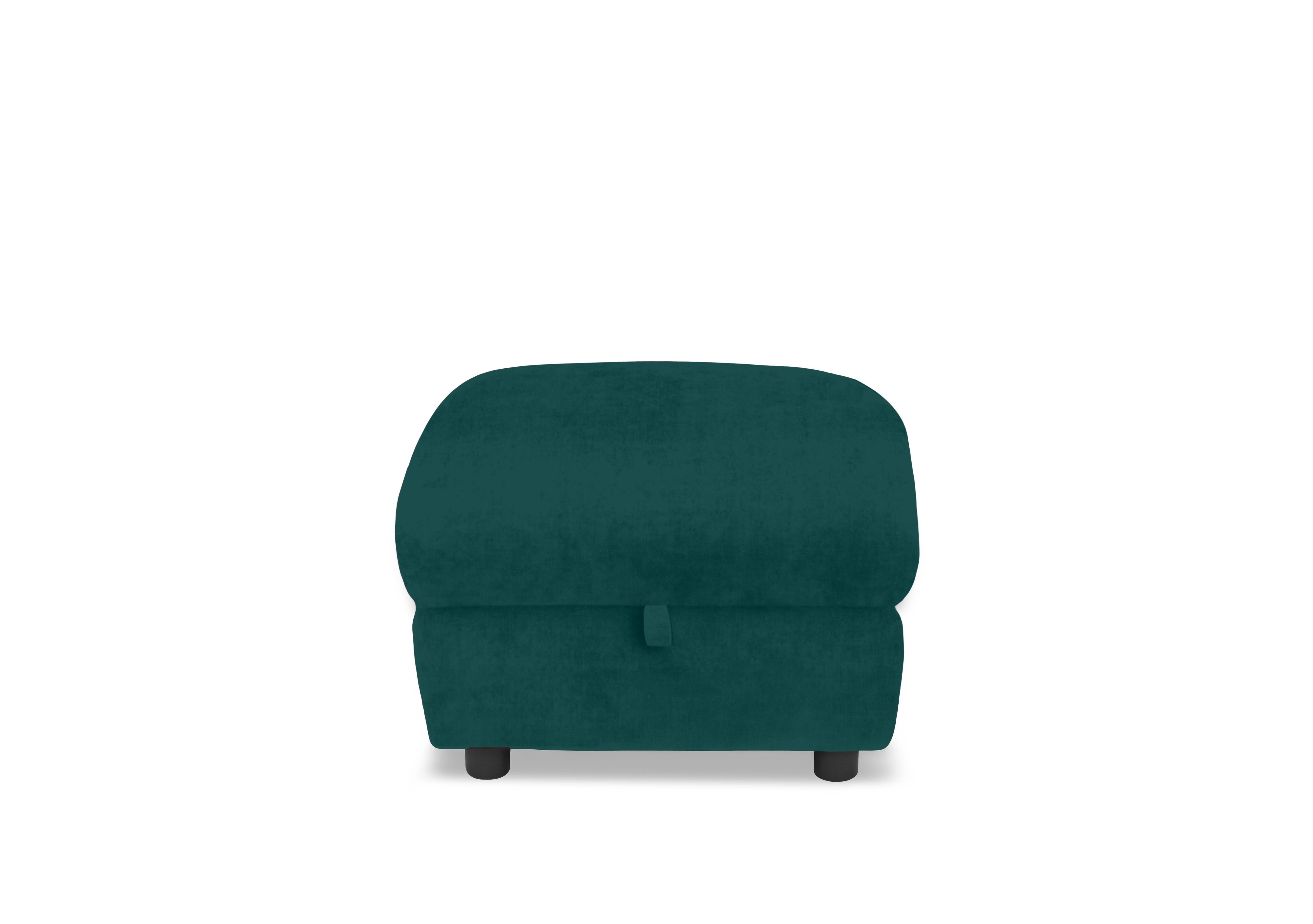 Raven Fabric Storage Footstool in Opulence Teal 51003 on Furniture Village