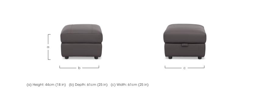 Raven Leather Storage Footstool in  on Furniture Village