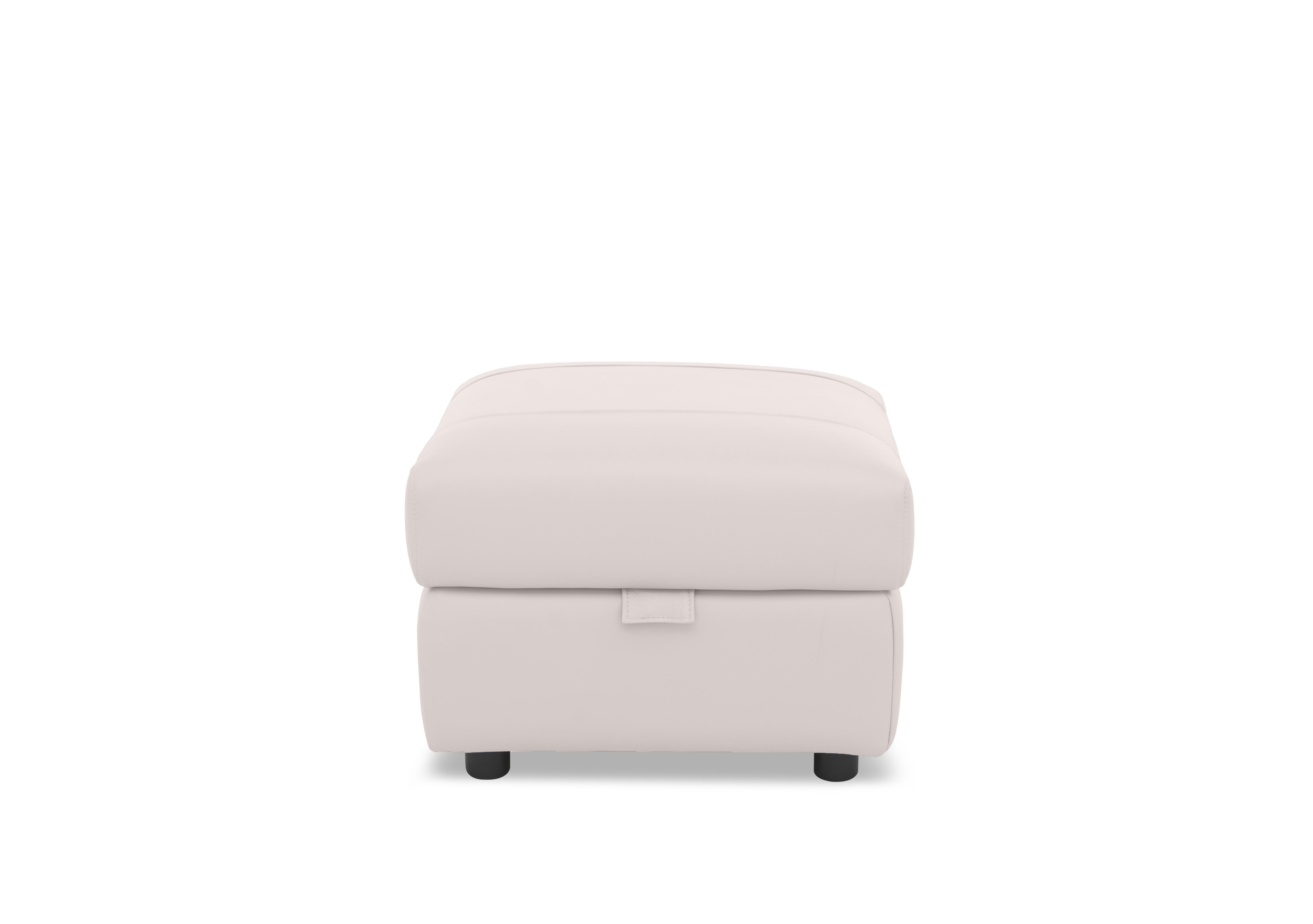 Raven Leather Storage Footstool in Oslo Cotton Cat-40/13 on Furniture Village