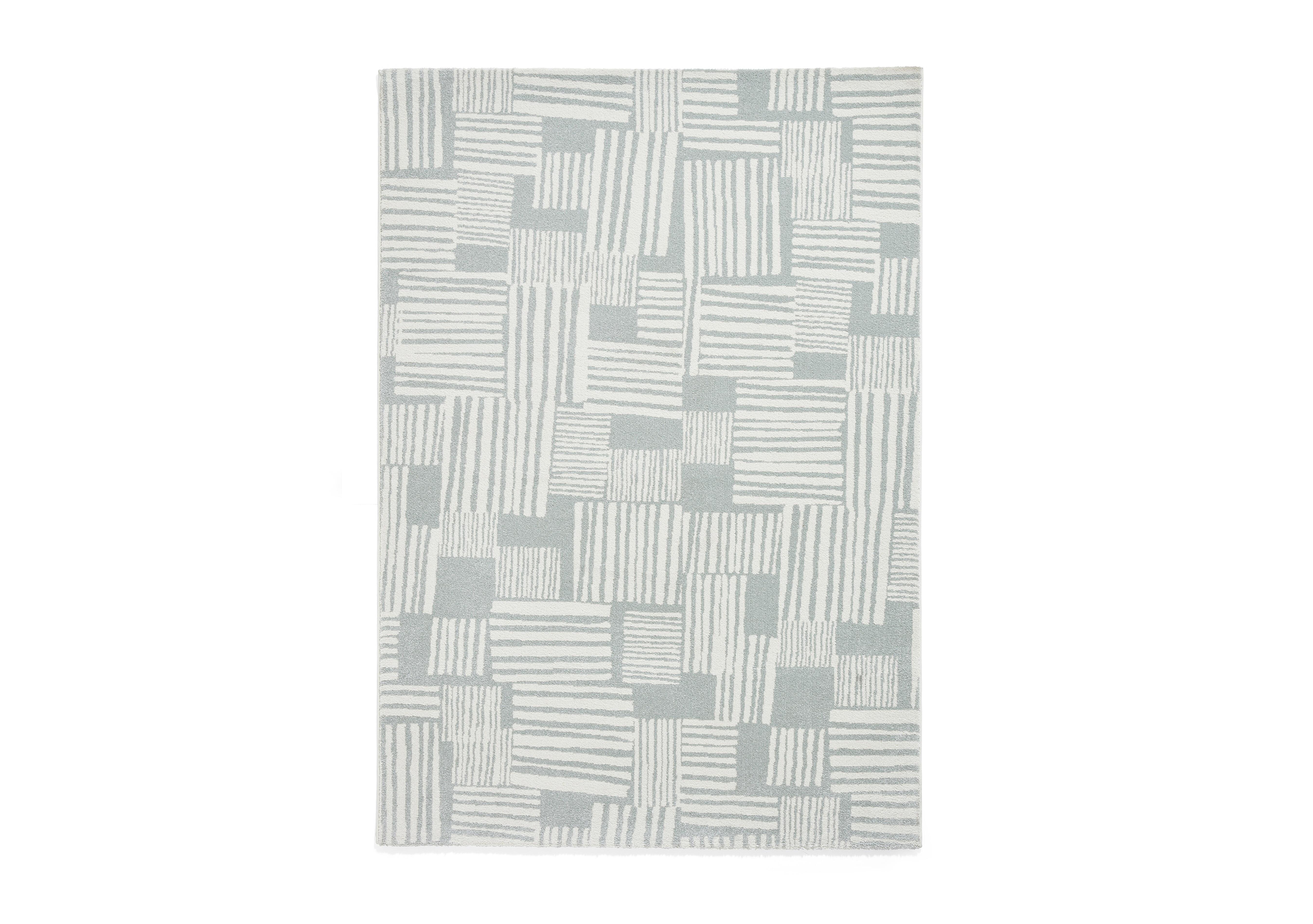 Blocks Rug in Sage Green on Furniture Village