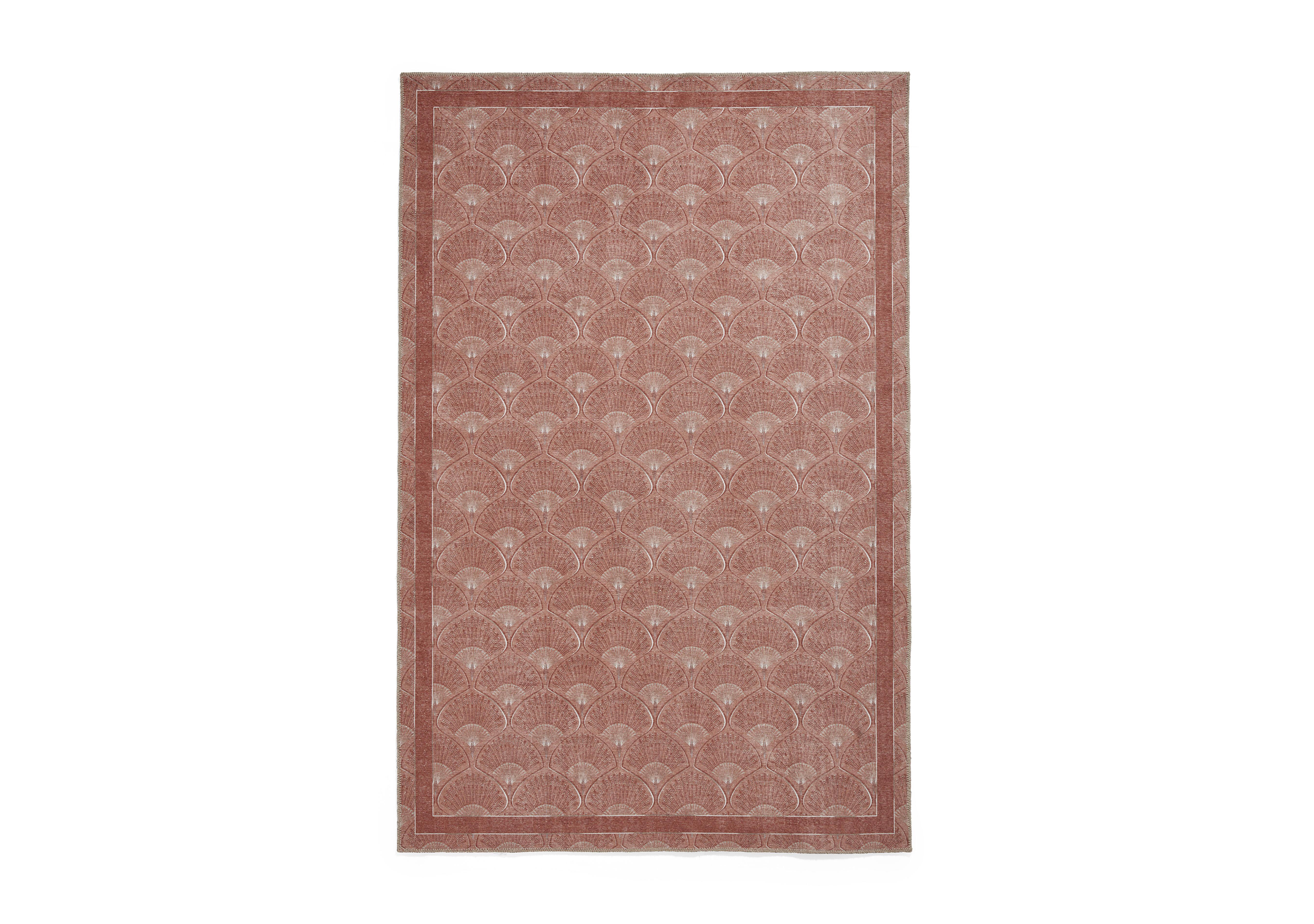 Deco Peacock Washable Rug in Terra on Furniture Village