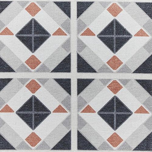 Kukini Washable Runner in Grey-Orange on Furniture Village