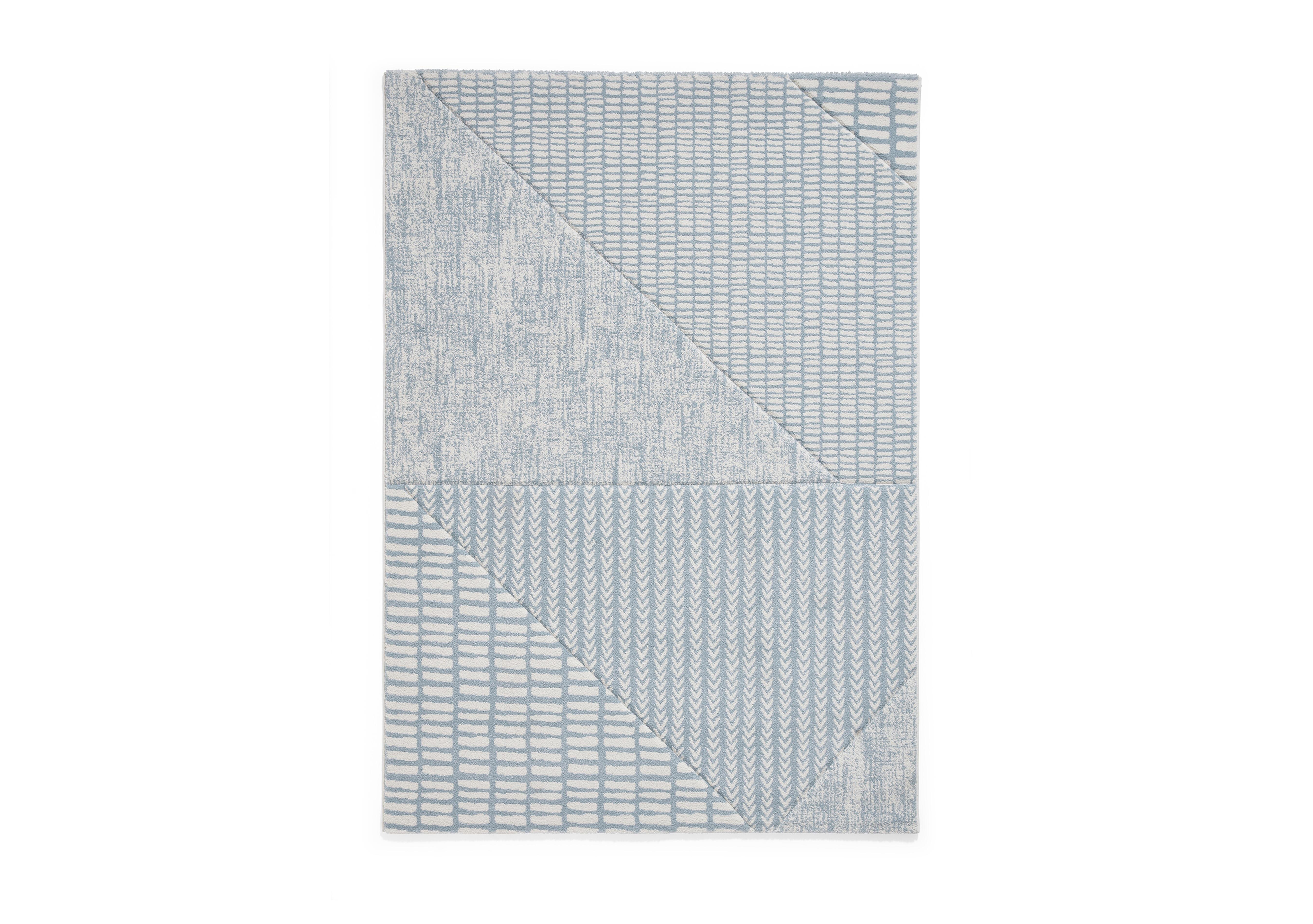 Catherine Lansfield Larsson Rug in Blue on Furniture Village