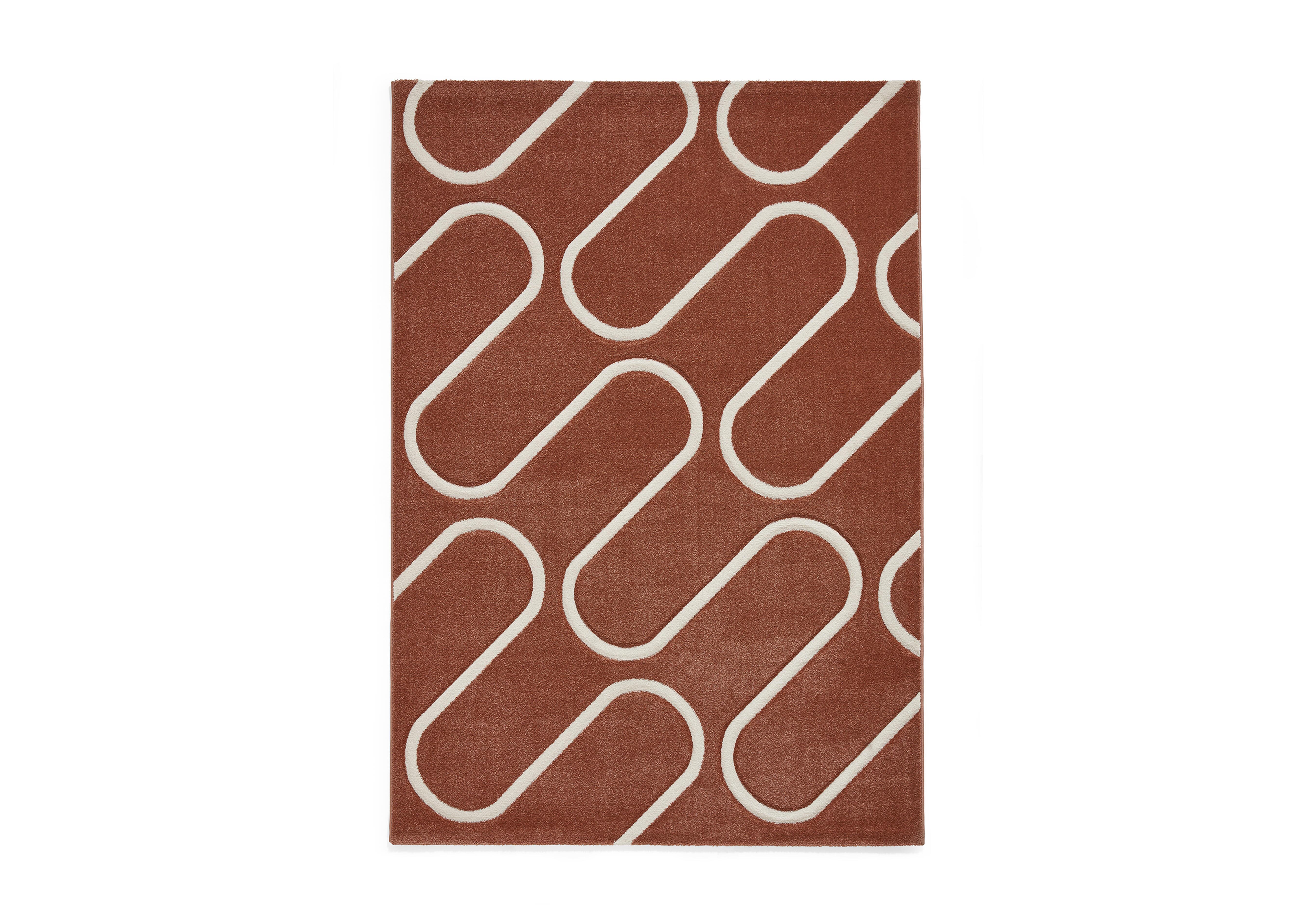 Linear Curve Rug in Terra on Furniture Village