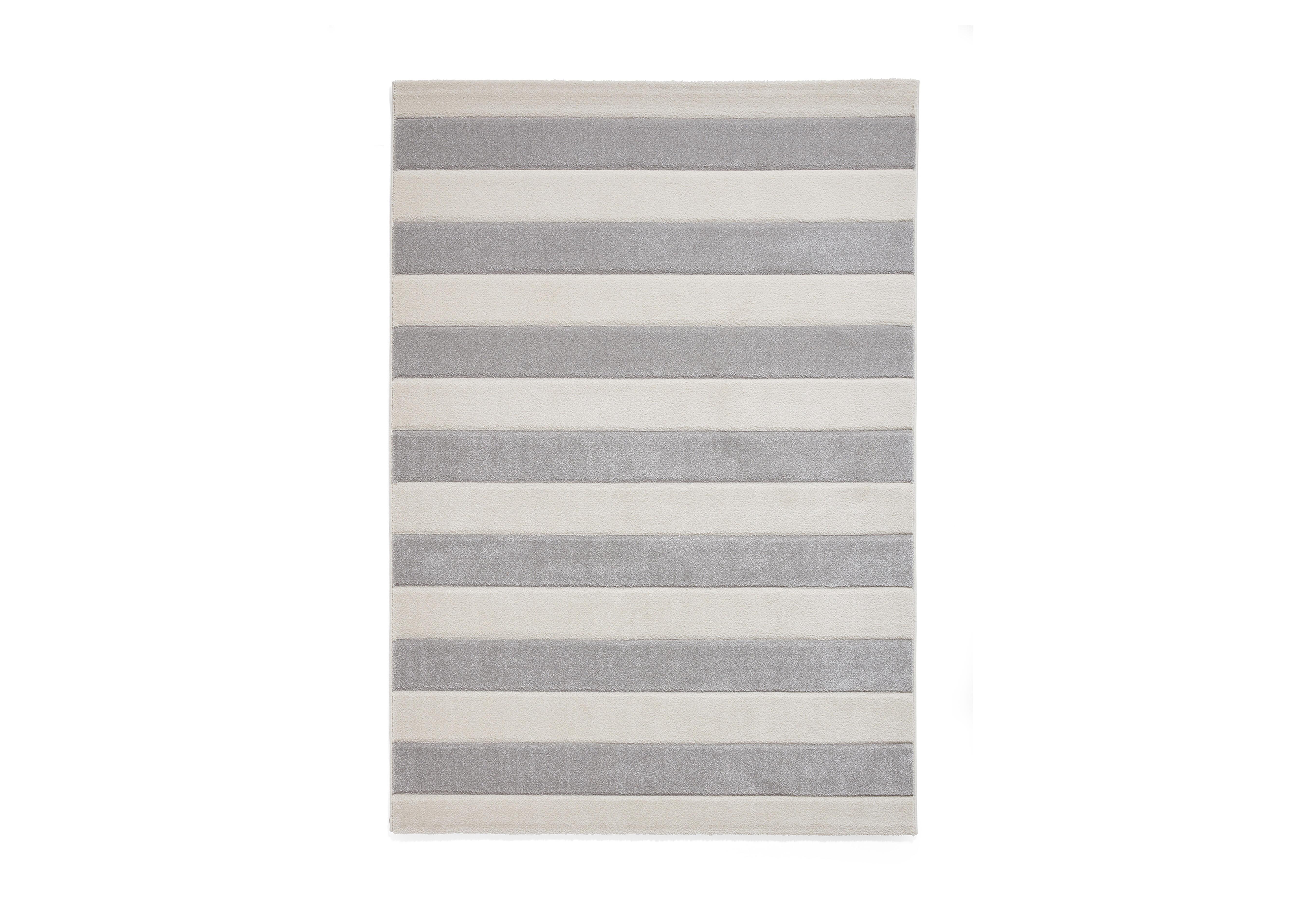 Cove Stripe Rug in Grey on Furniture Village