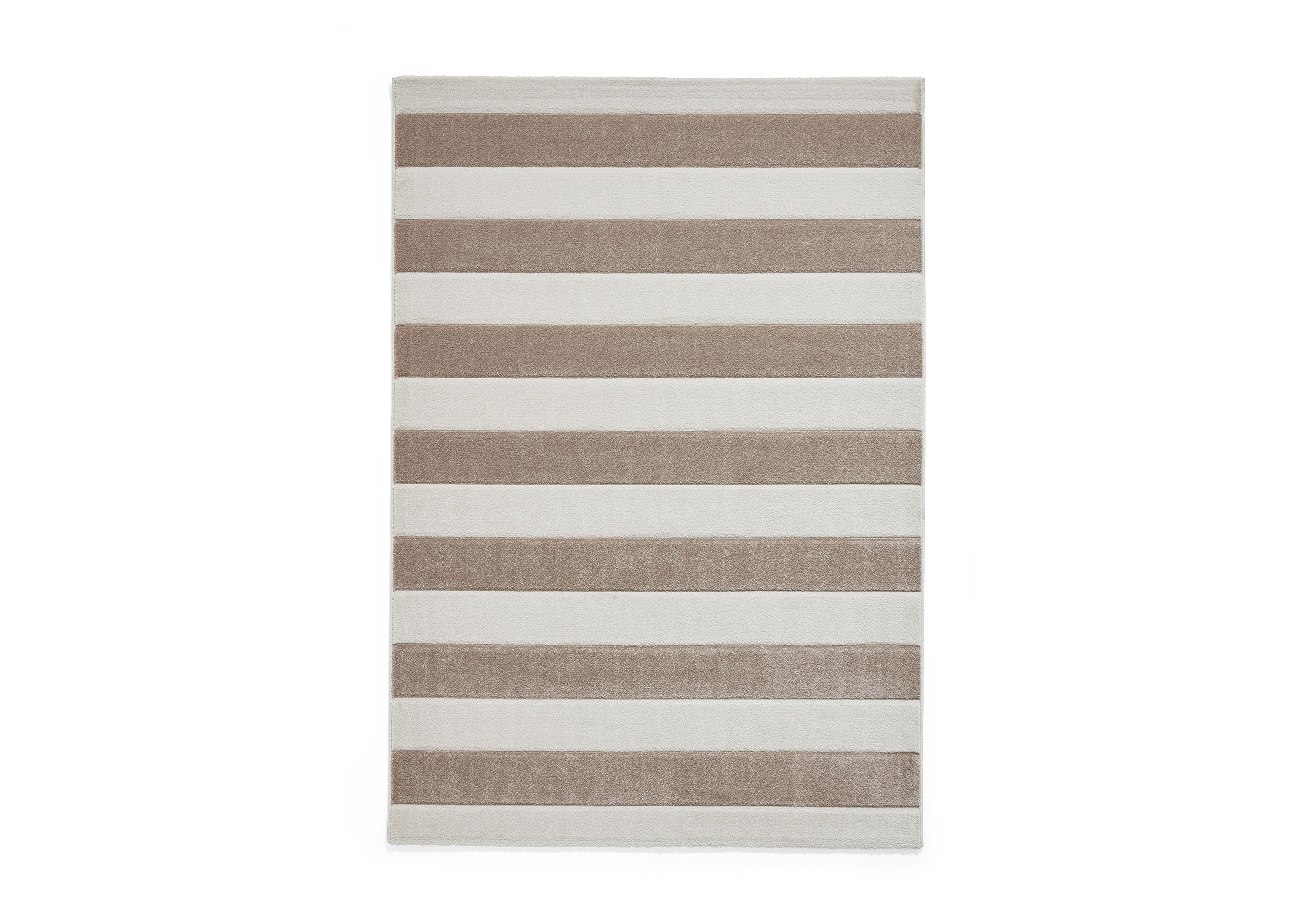 Cove Stripe Rug in Natural on Furniture Village