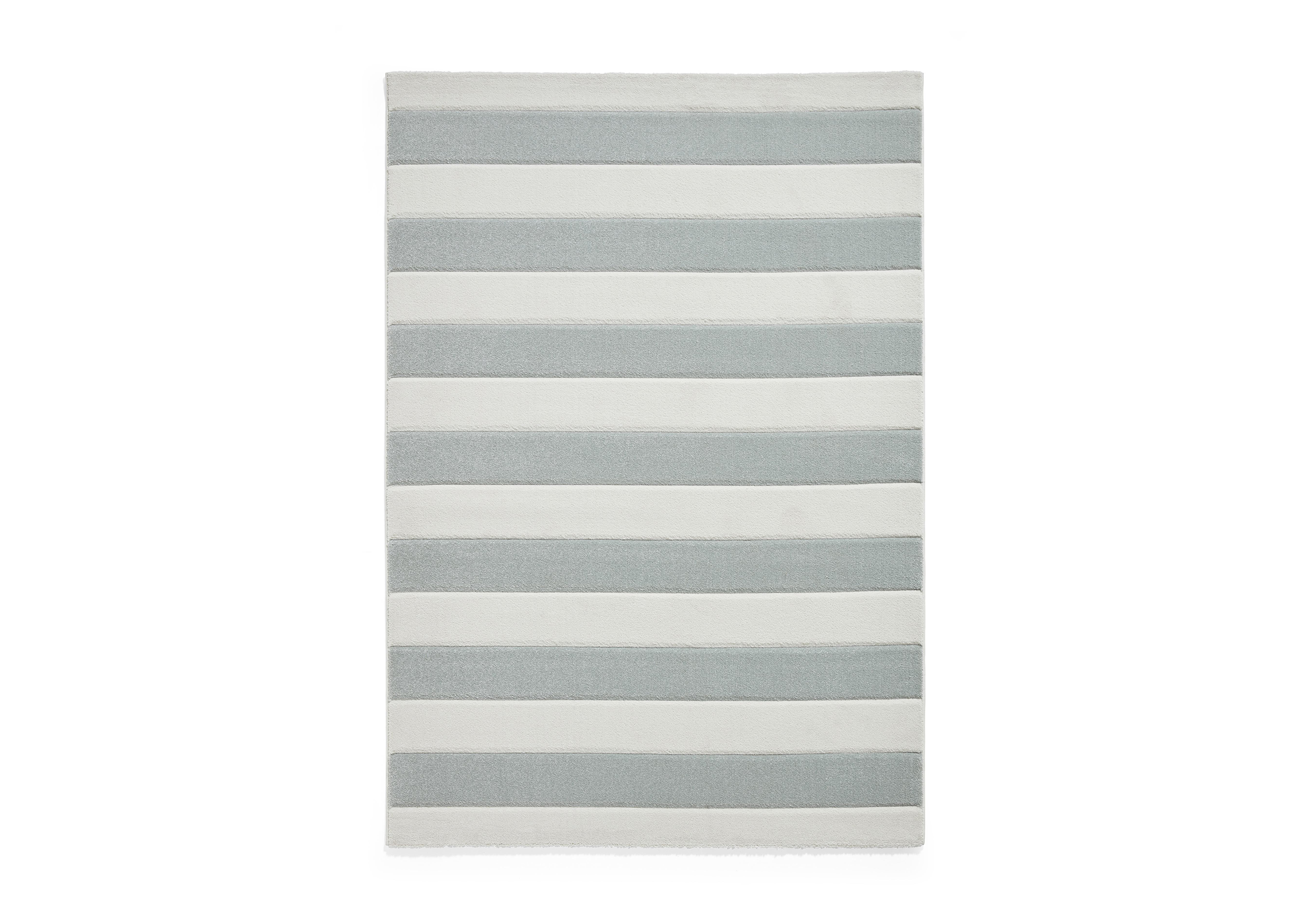 Cove Stripe Rug in Sage Green on Furniture Village