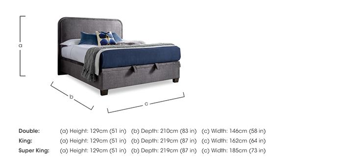 Nessie End Lift Ottoman Bed Frame in  on Furniture Village