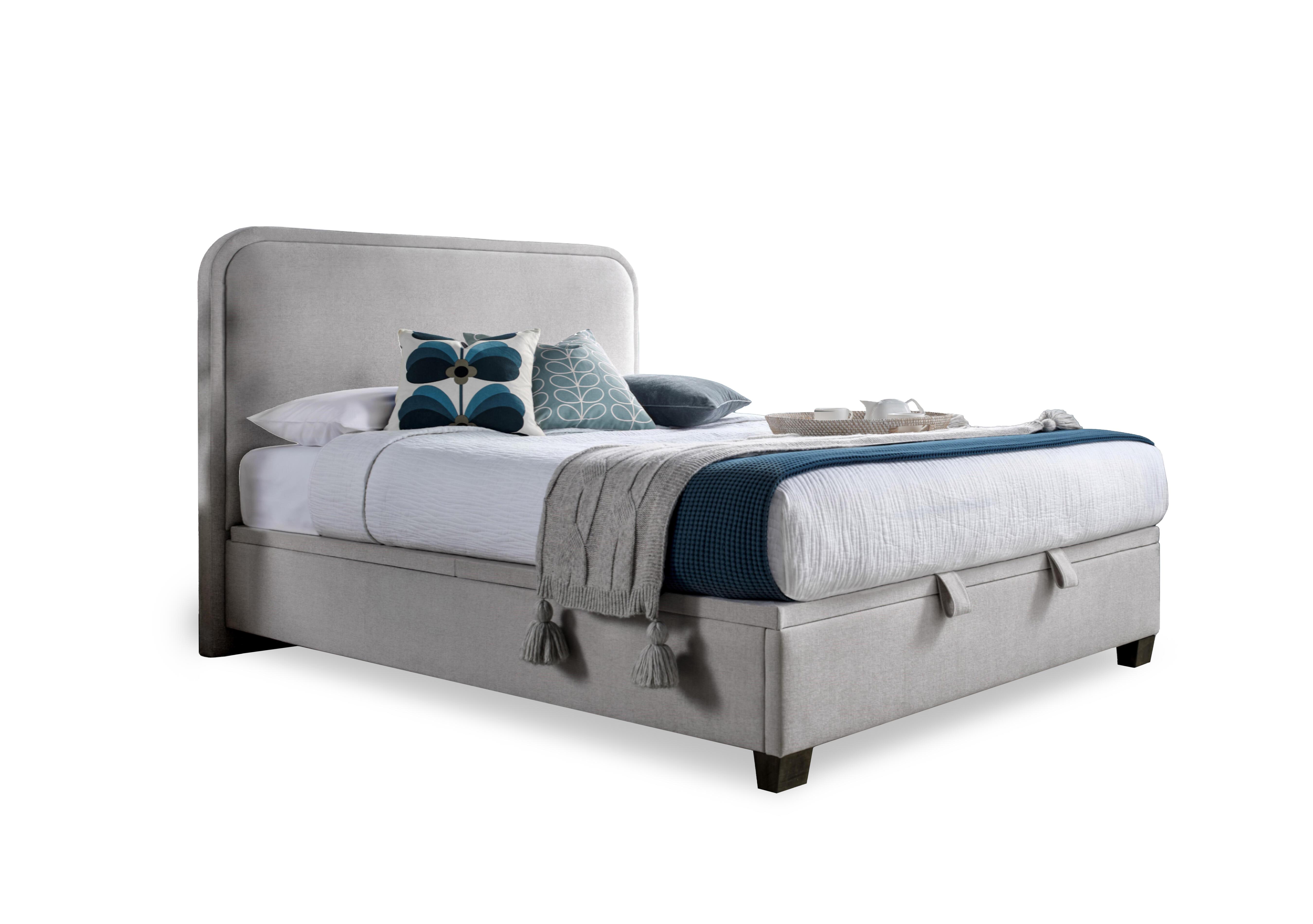 Nessie End Lift Ottoman Bed Frame in Maskat Clay Fabric on Furniture Village