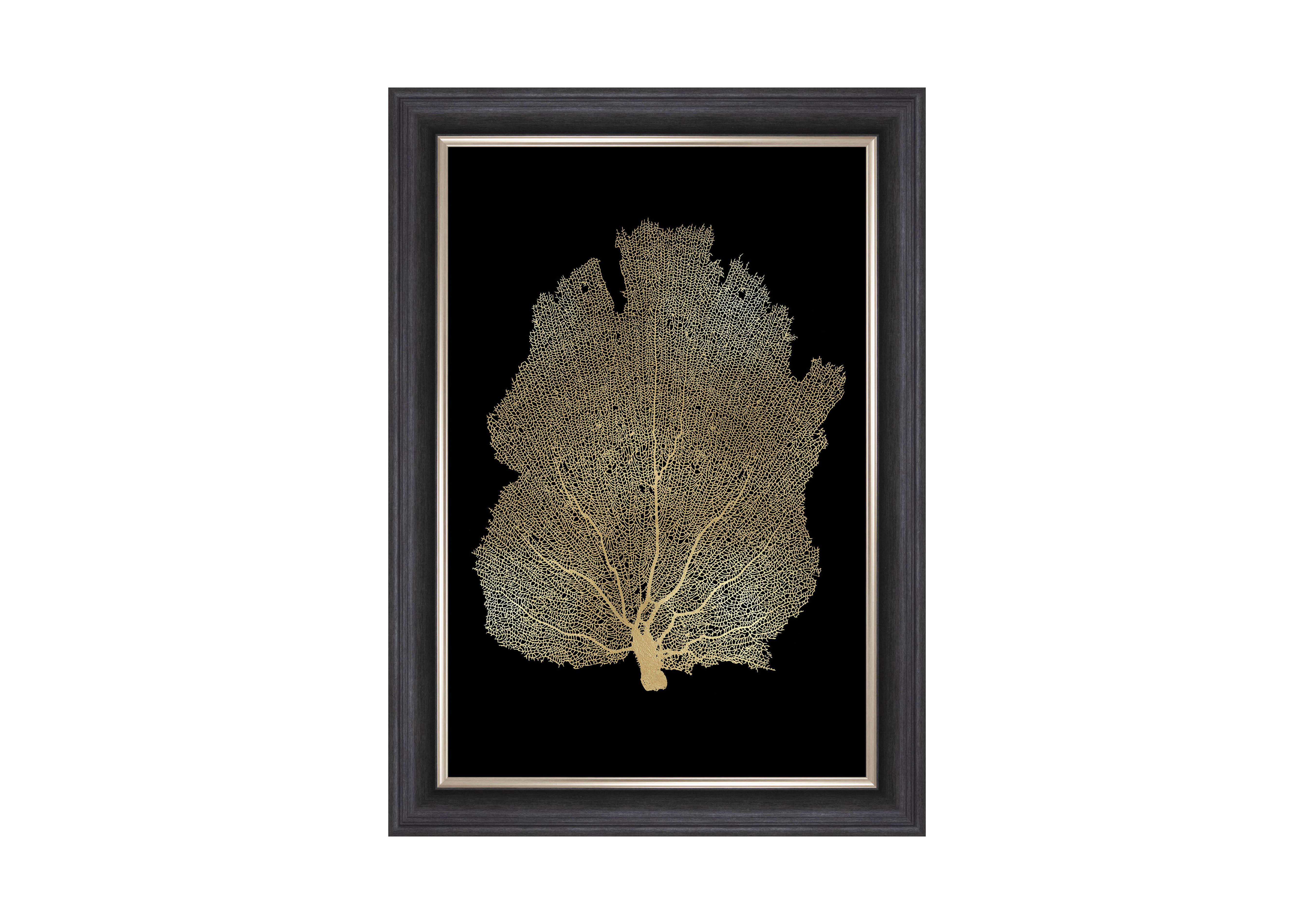 Gold Leaf 2 Framed Picture in Black on Furniture Village