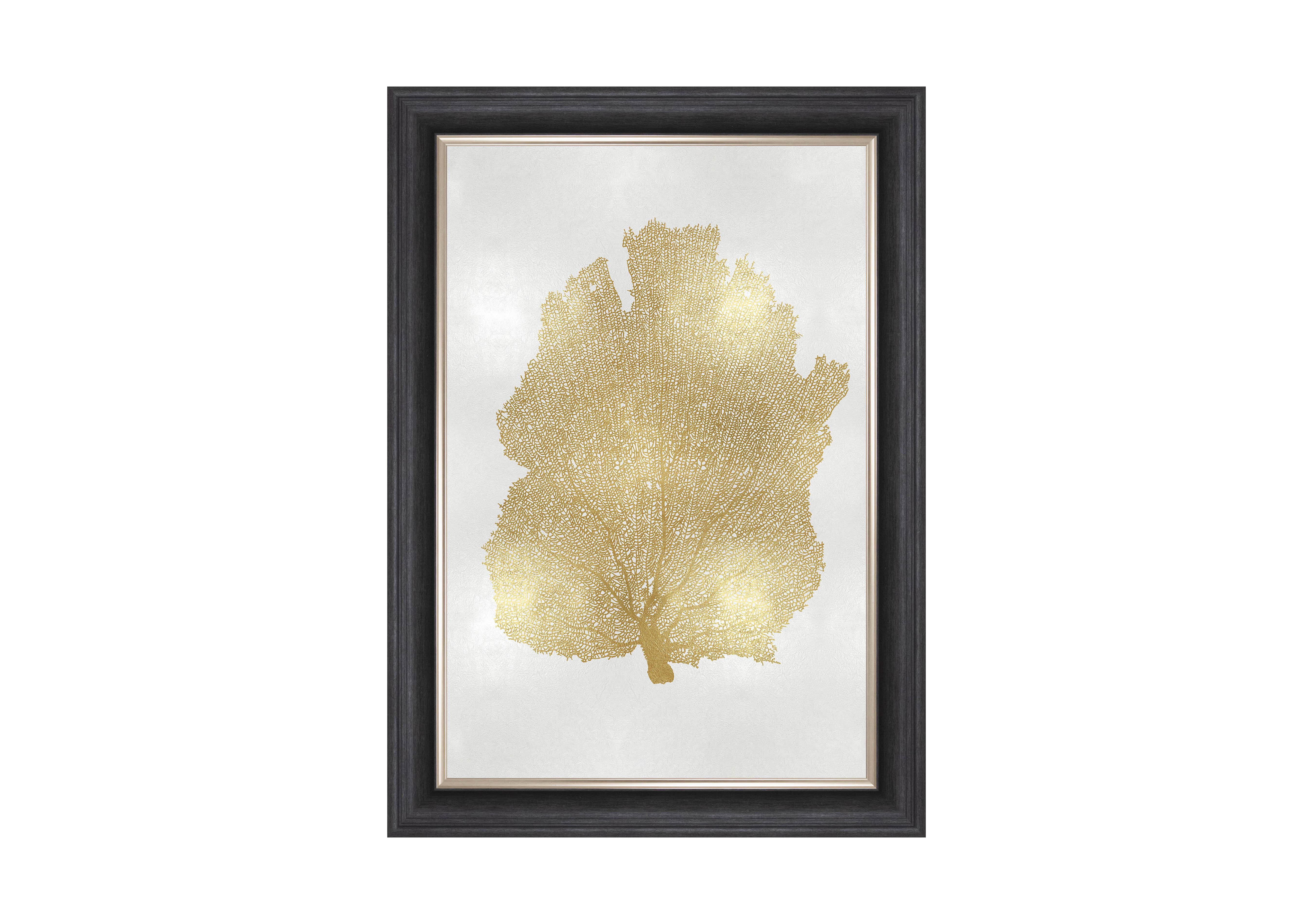 Gold Leaf 2 Framed Picture in Cream on Furniture Village
