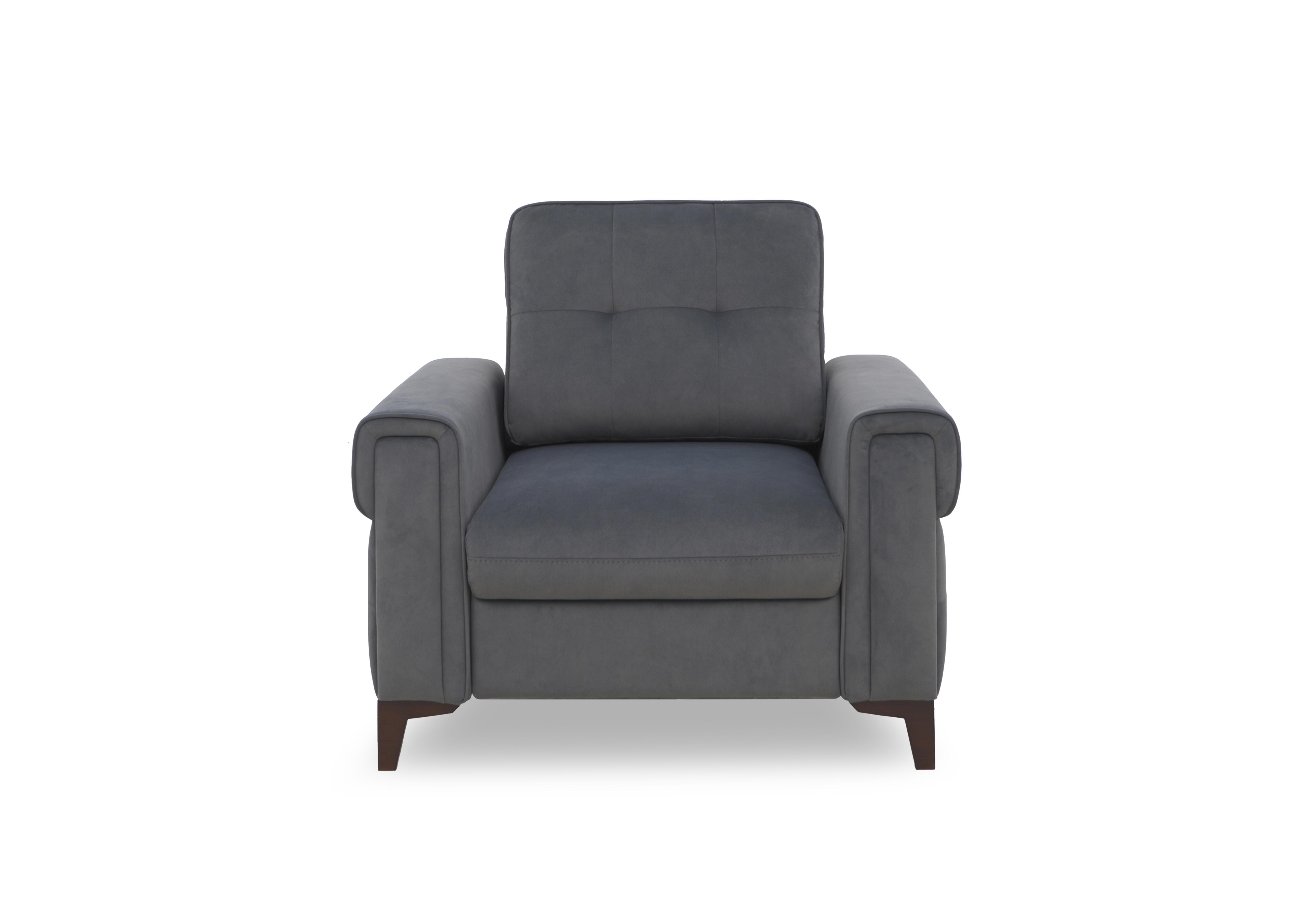 Zoom Fabric Chair Sofa Bed in Nappe Velvet Dark Grey Nv-0106 on Furniture Village