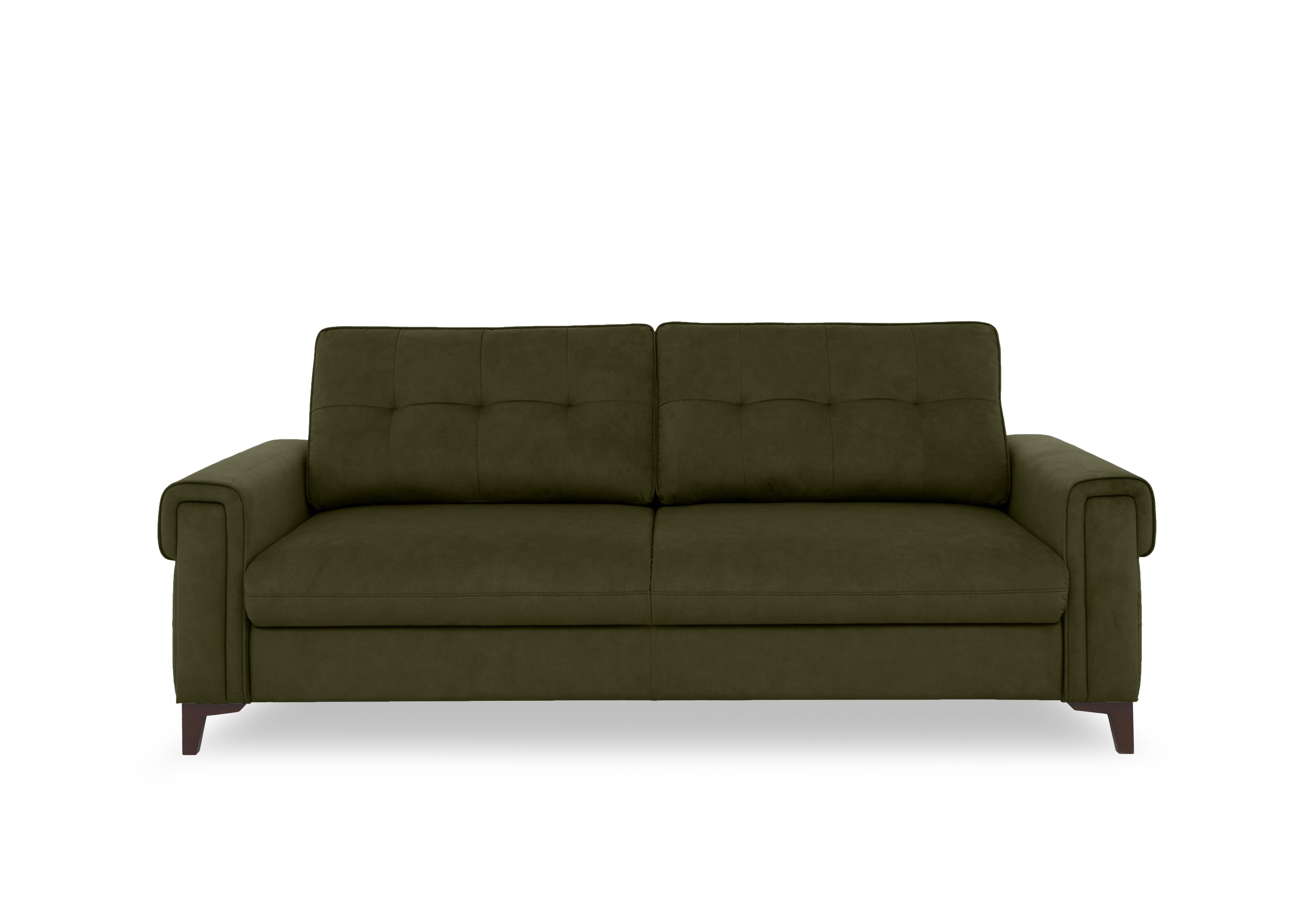 Zoom Fabric 3 Seater Sofa Bed in Bianca Olive Bc-0101 on Furniture Village