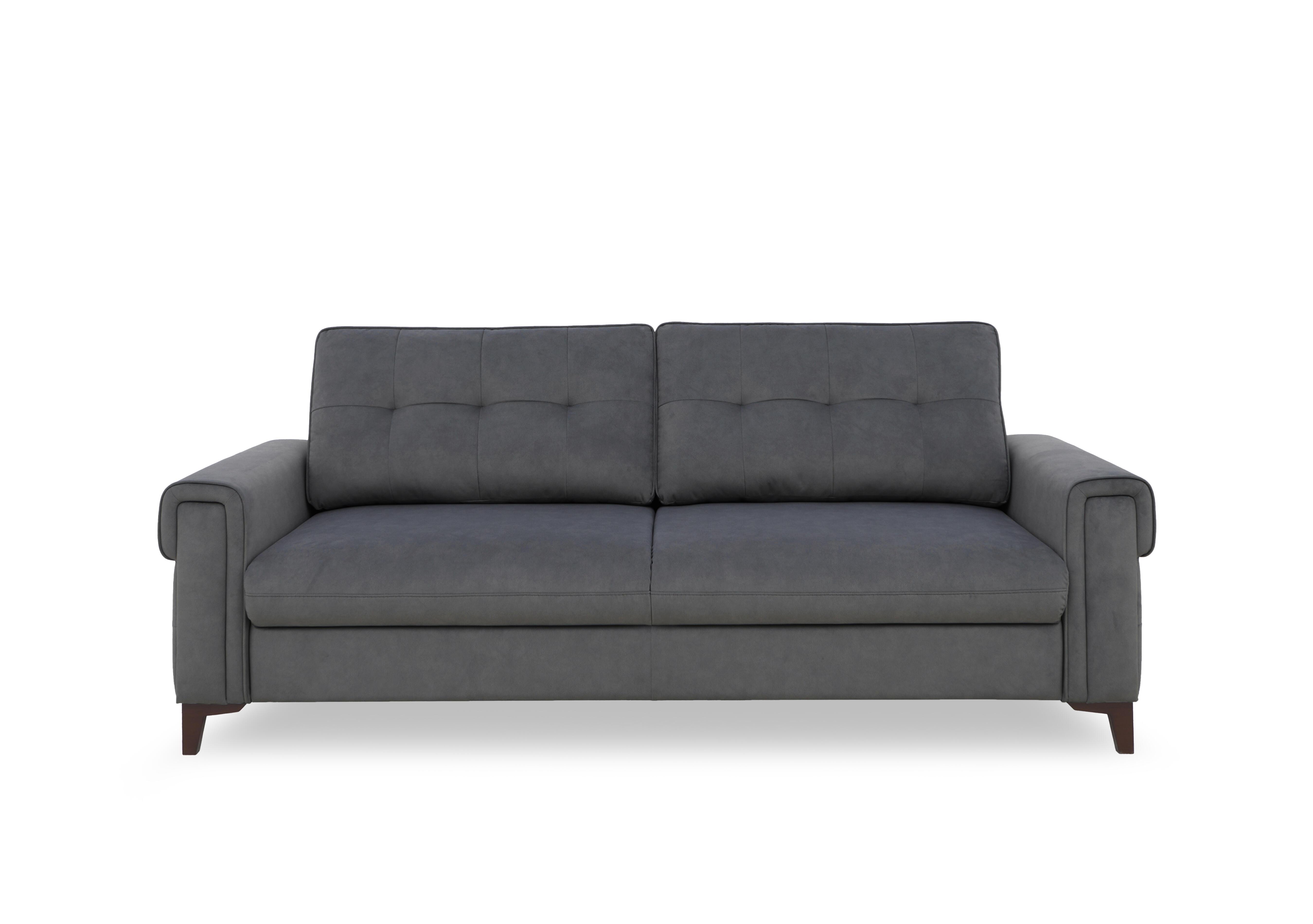 Zoom Fabric 3 Seater Sofa Bed in Nappe Velvet Dark Grey Nv-0106 on Furniture Village