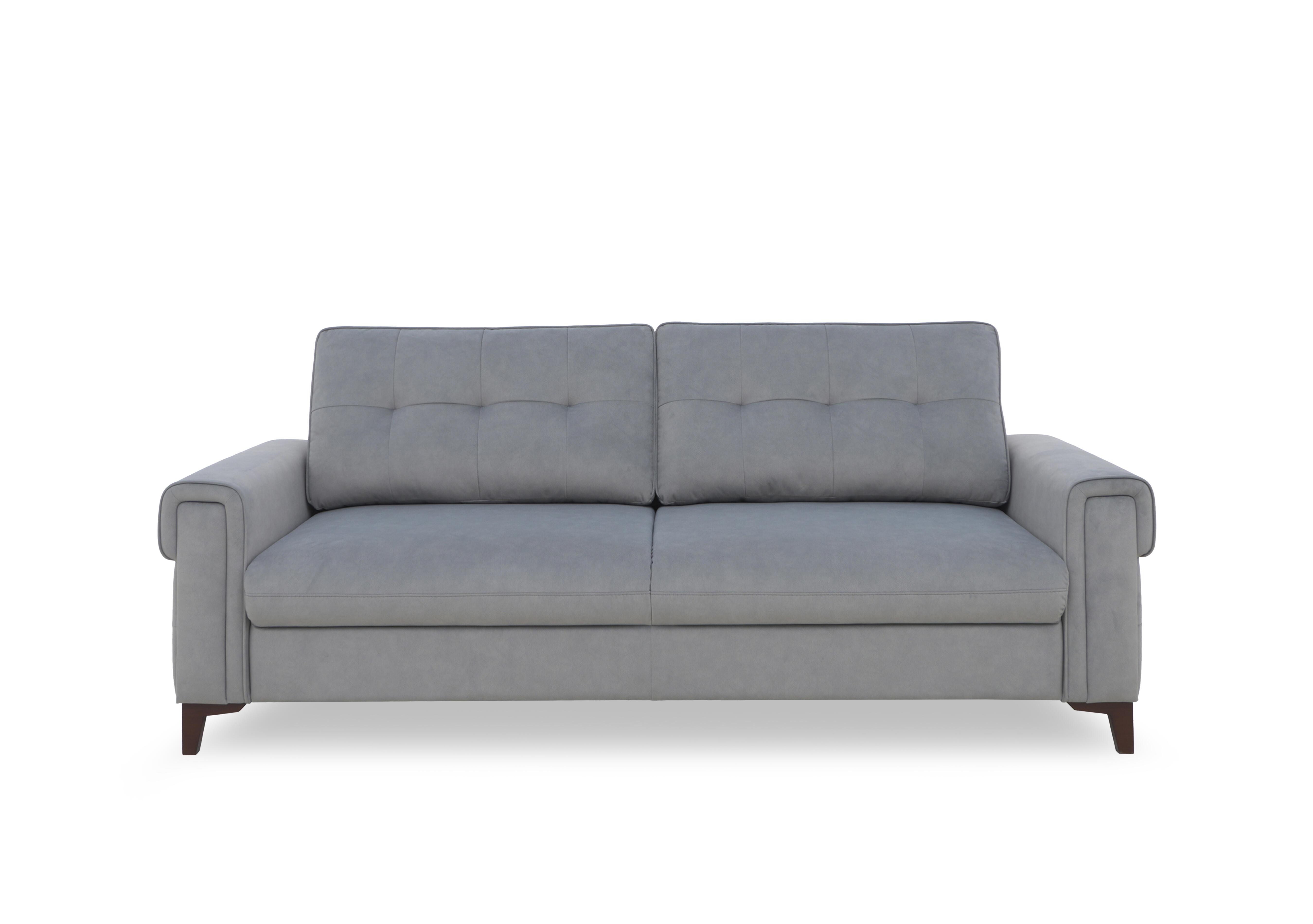 Zoom Fabric 3 Seater Sofa Bed in Nappe Velvet Grey Nv-0107 on Furniture Village