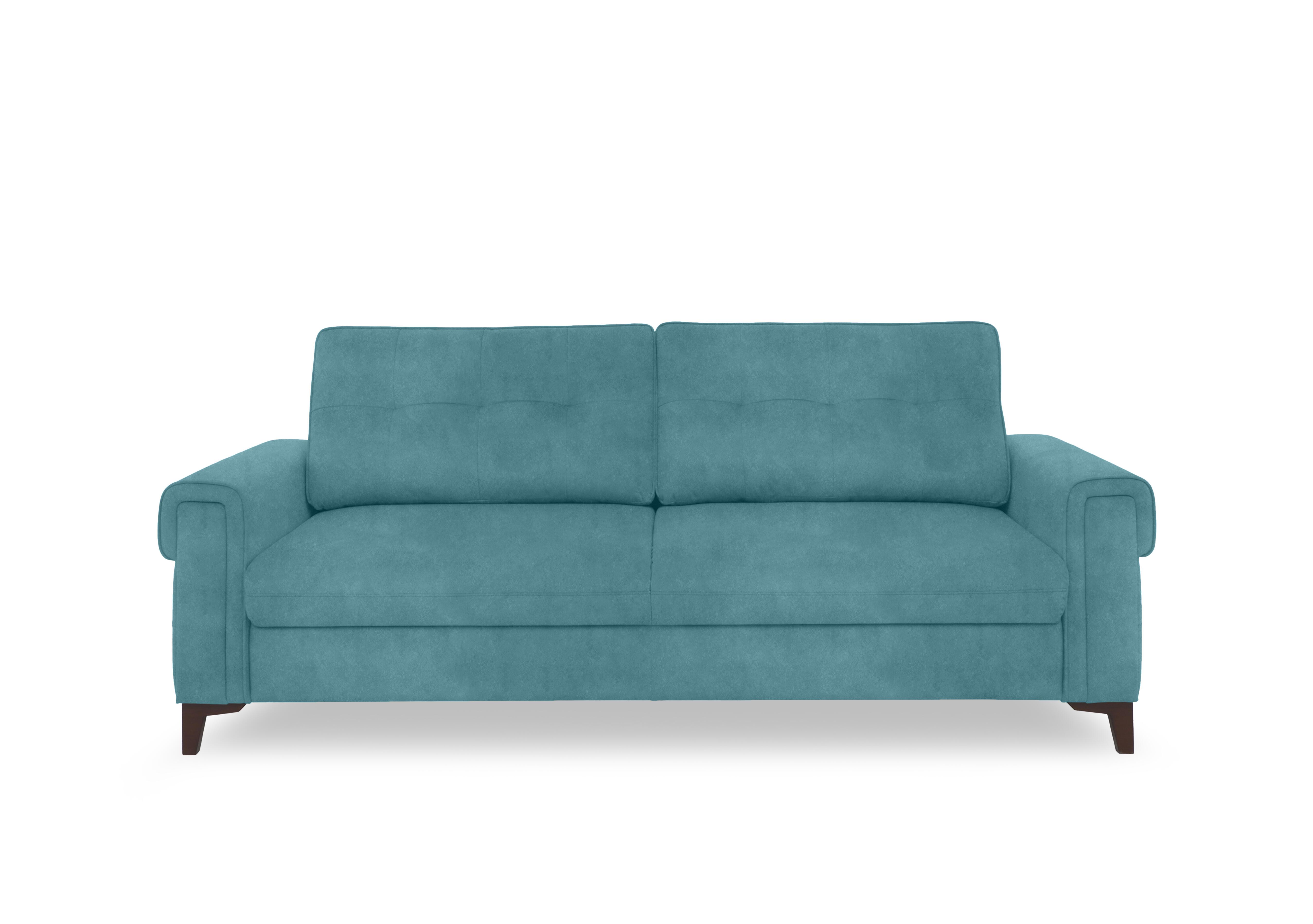 Zoom Fabric 3 Seater Sofa Bed in Velvet Blu Vv-0312 on Furniture Village