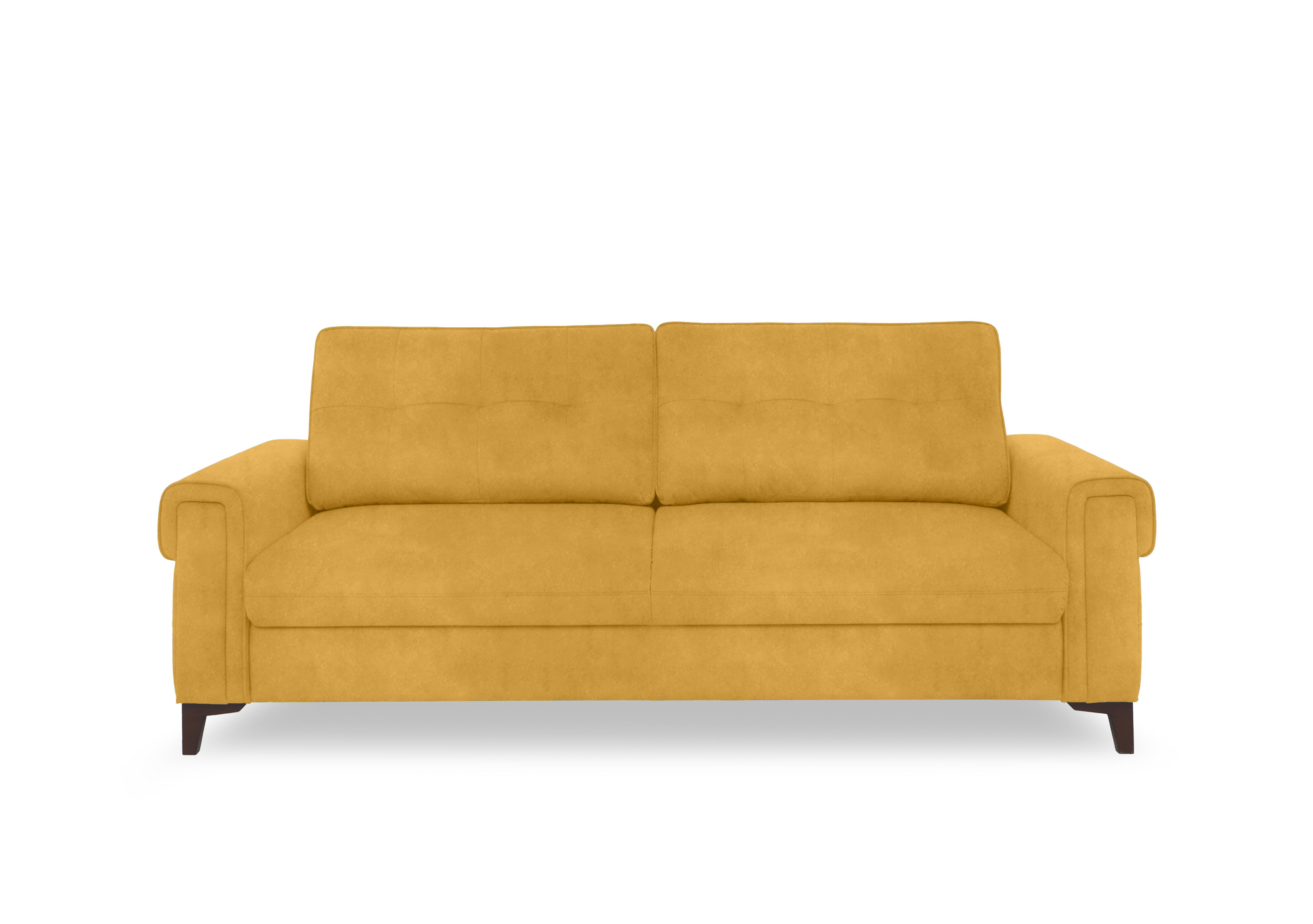 Zoom Fabric 3 Seater Sofa Bed in Velvet Giallo Vv-0310 on Furniture Village