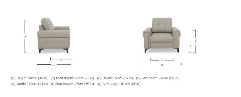 Zoom Leather Armchair in  on Furniture Village