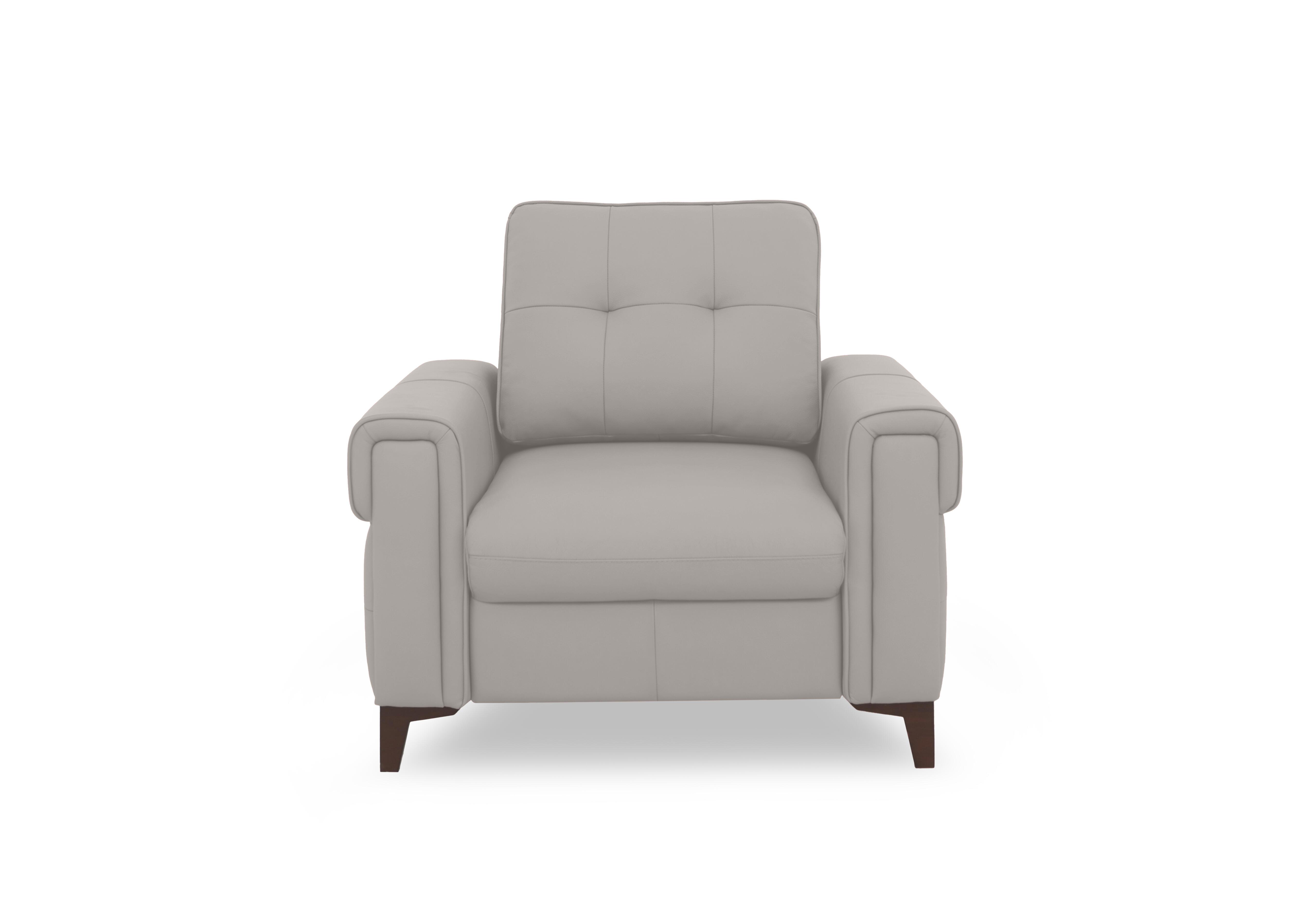Zoom Leather Armchair in Alpha Grey Matte Le-9317 on Furniture Village
