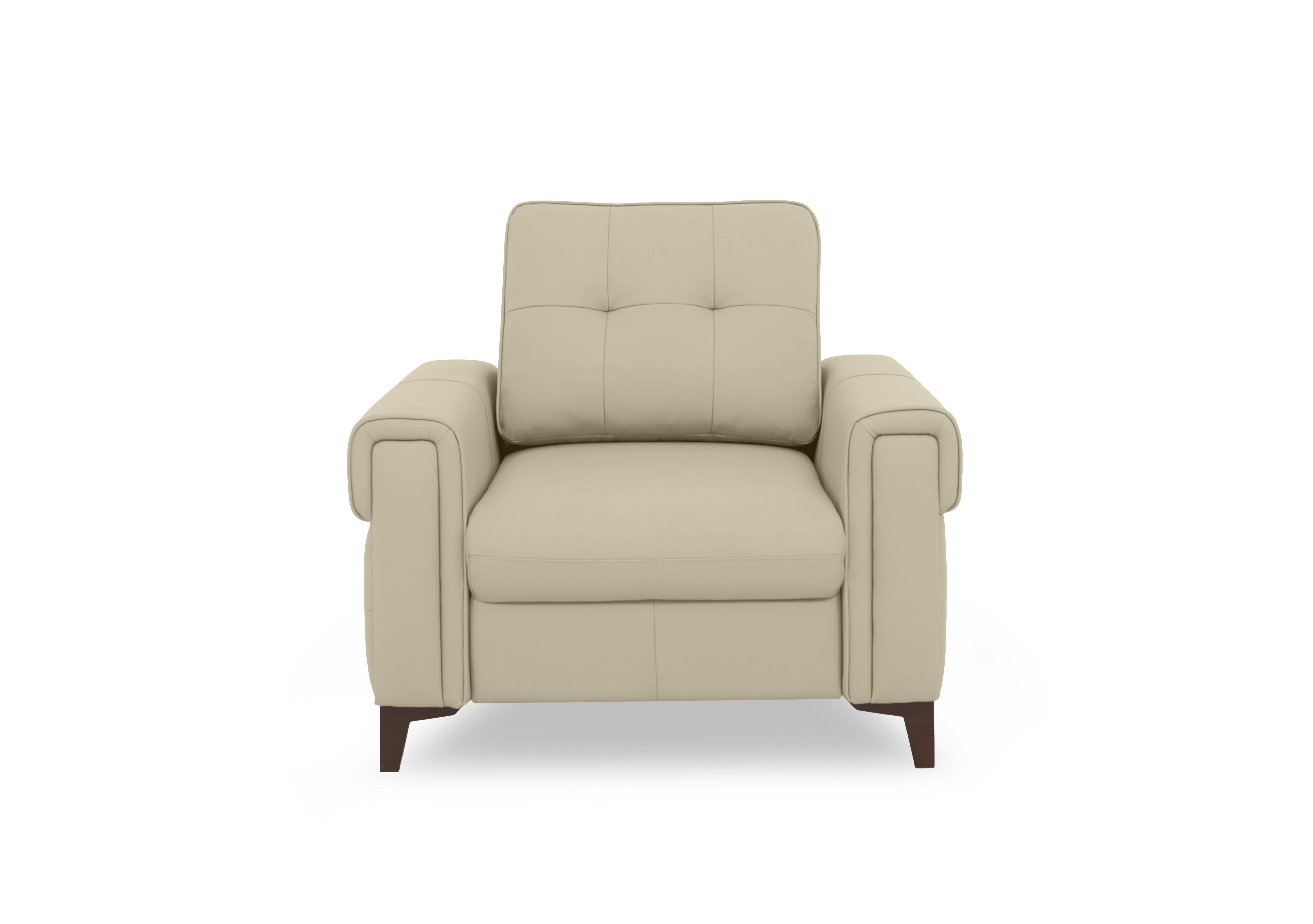 Zoom Leather Armchair in Natural Sand La-4827 on Furniture Village