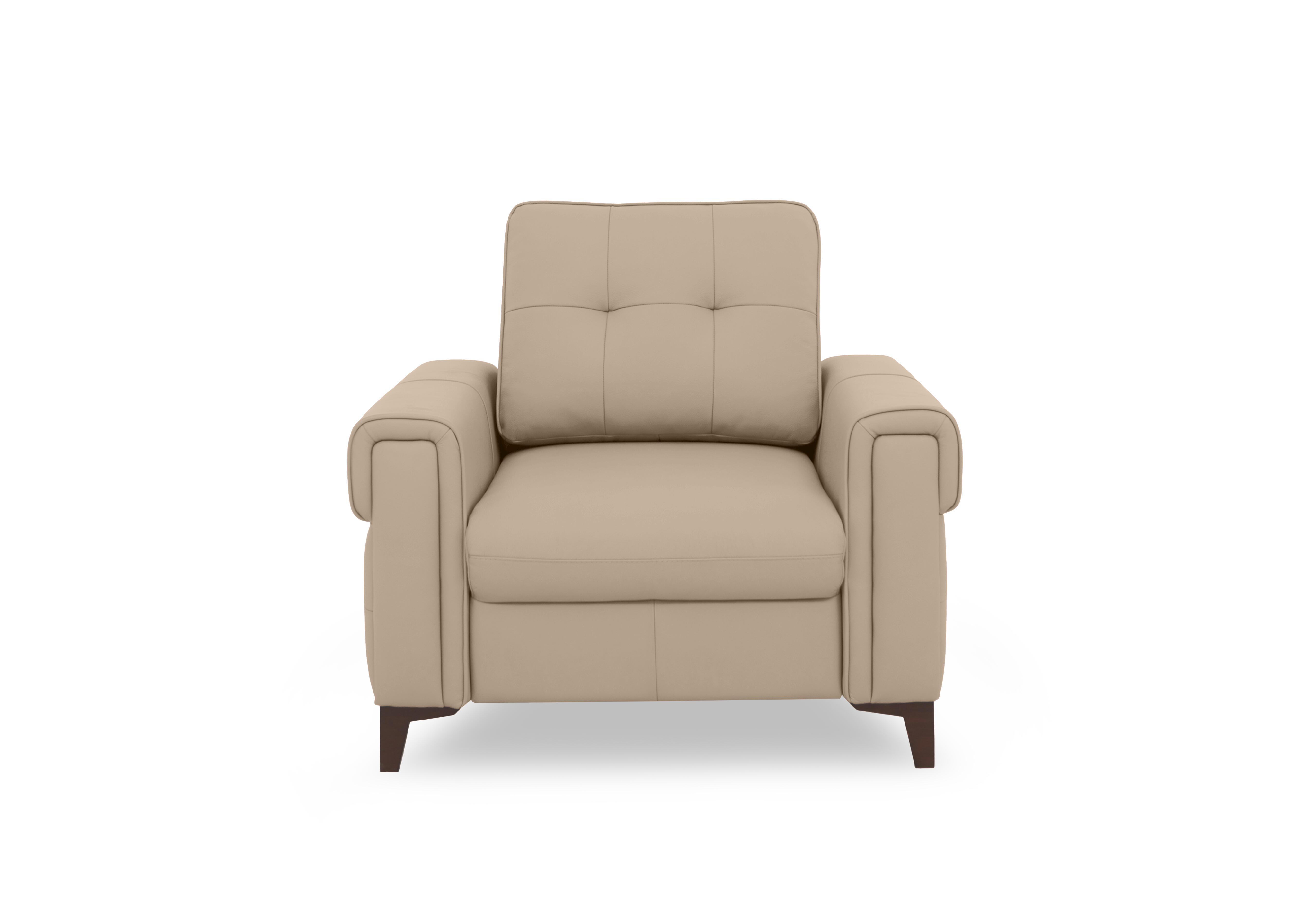 Zoom Leather Chair Sofa Bed in Dacota Pebble La-4305 on Furniture Village