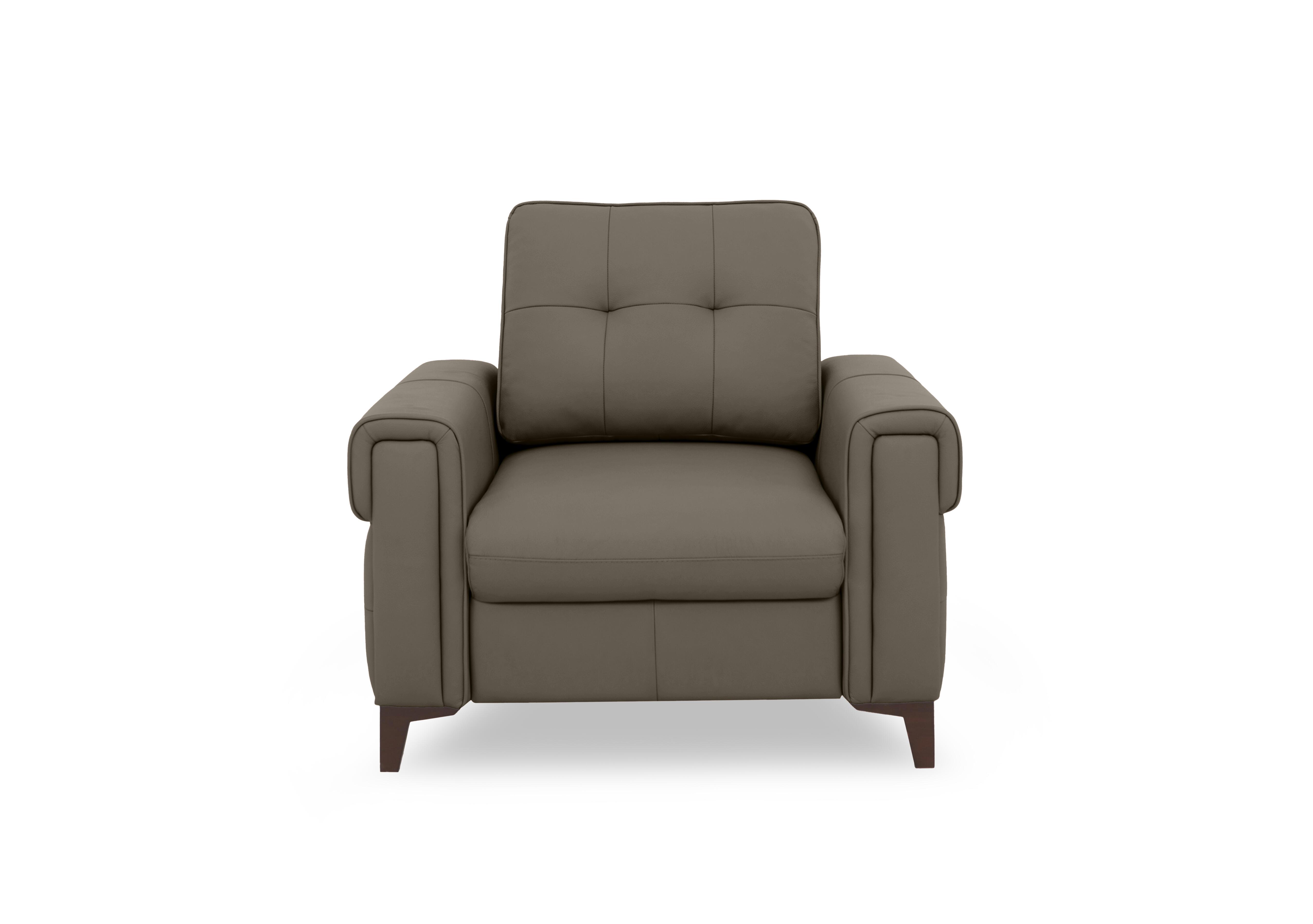 Zoom Leather Chair Sofa Bed in Natural Olive La-4829 on Furniture Village