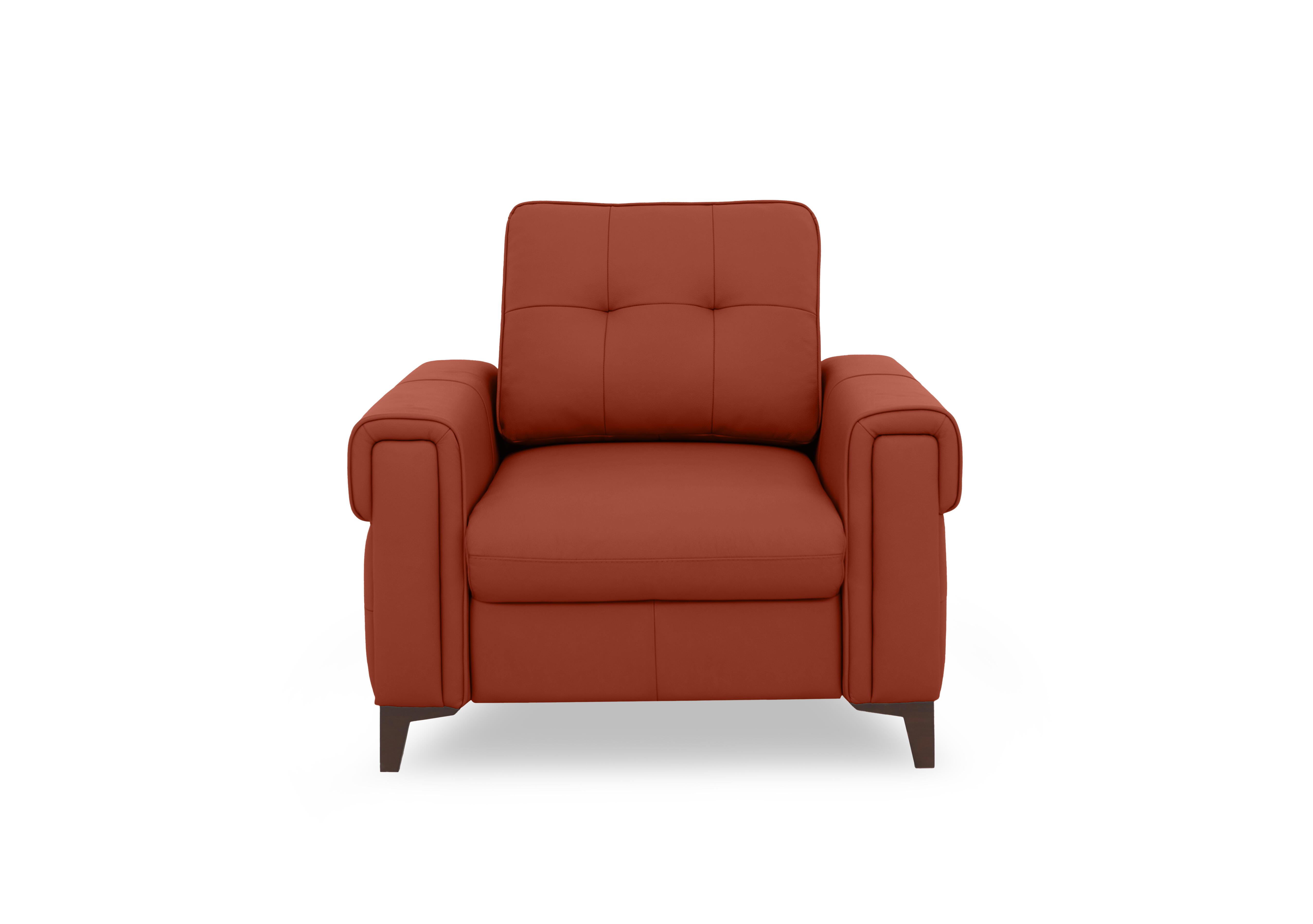 Zoom Leather Chair Sofa Bed in Red Maple Le-9326 on Furniture Village