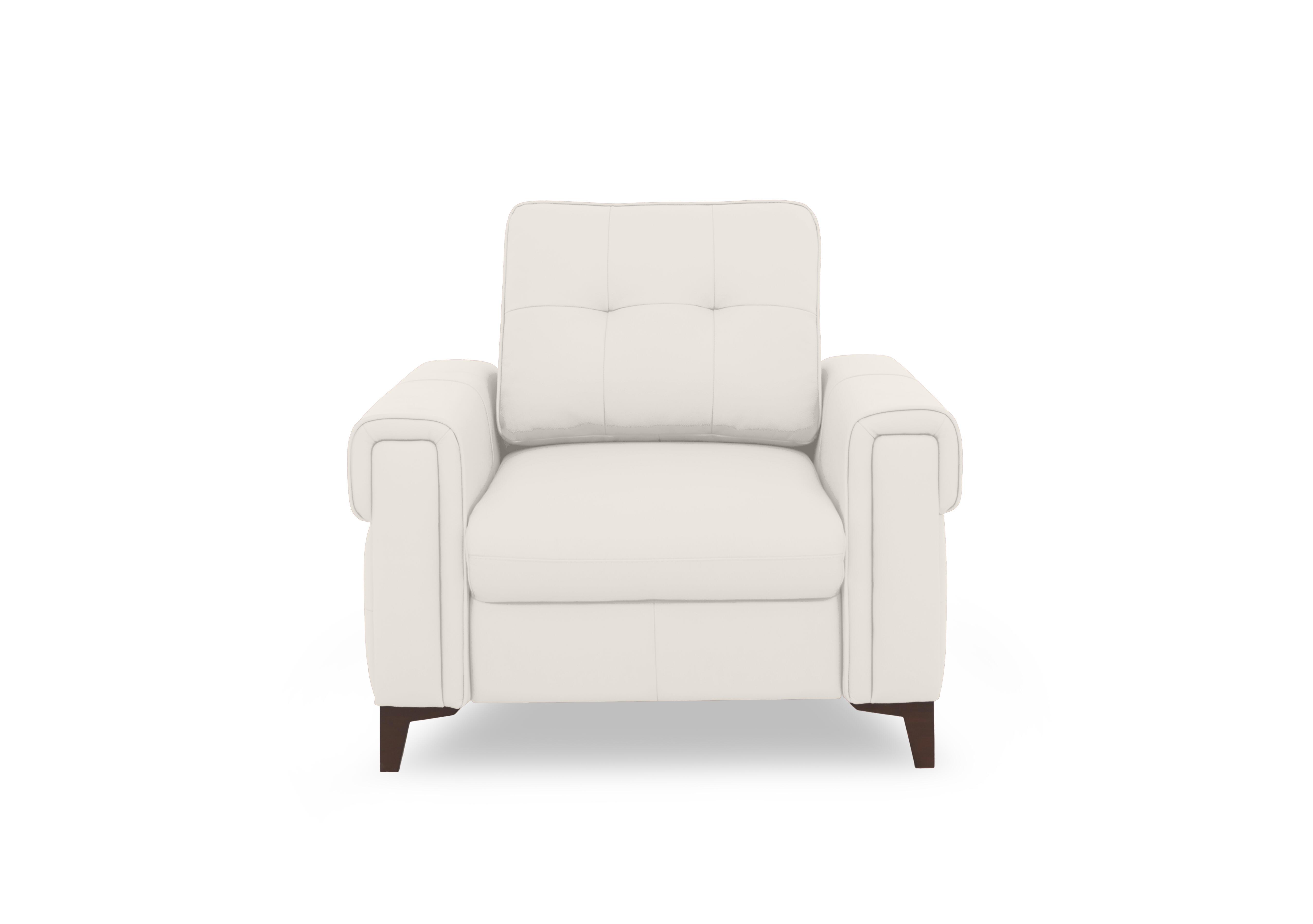 Zoom Leather Chair Sofa Bed in White Le-9307 on Furniture Village