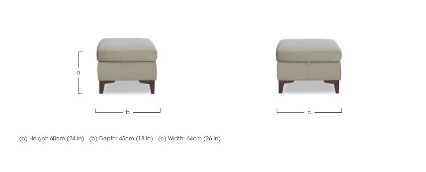 Zoom Leather Storage Footstool in  on Furniture Village