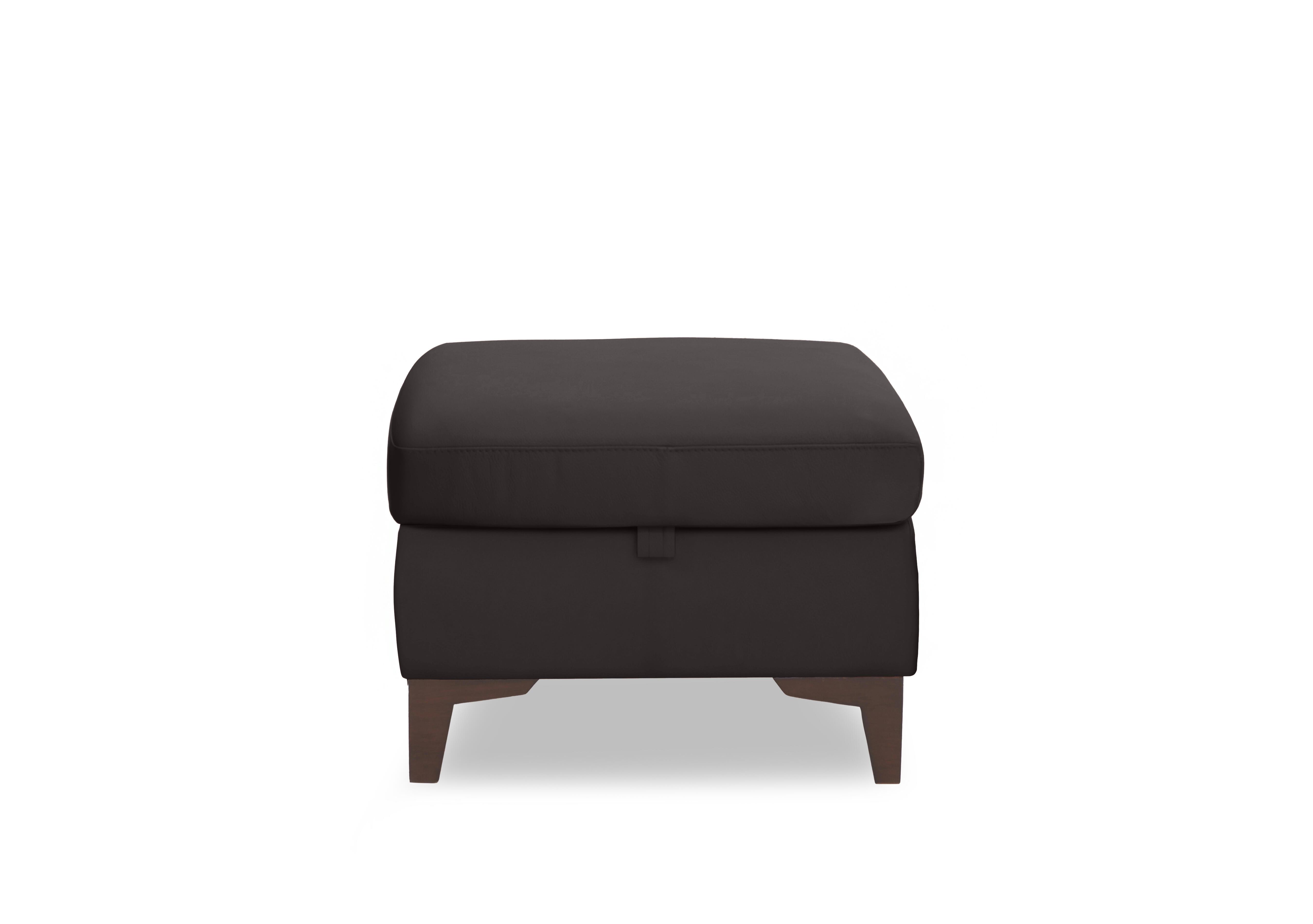 Zoom Leather Storage Footstool in Starry Grey Lx-6409 on Furniture Village