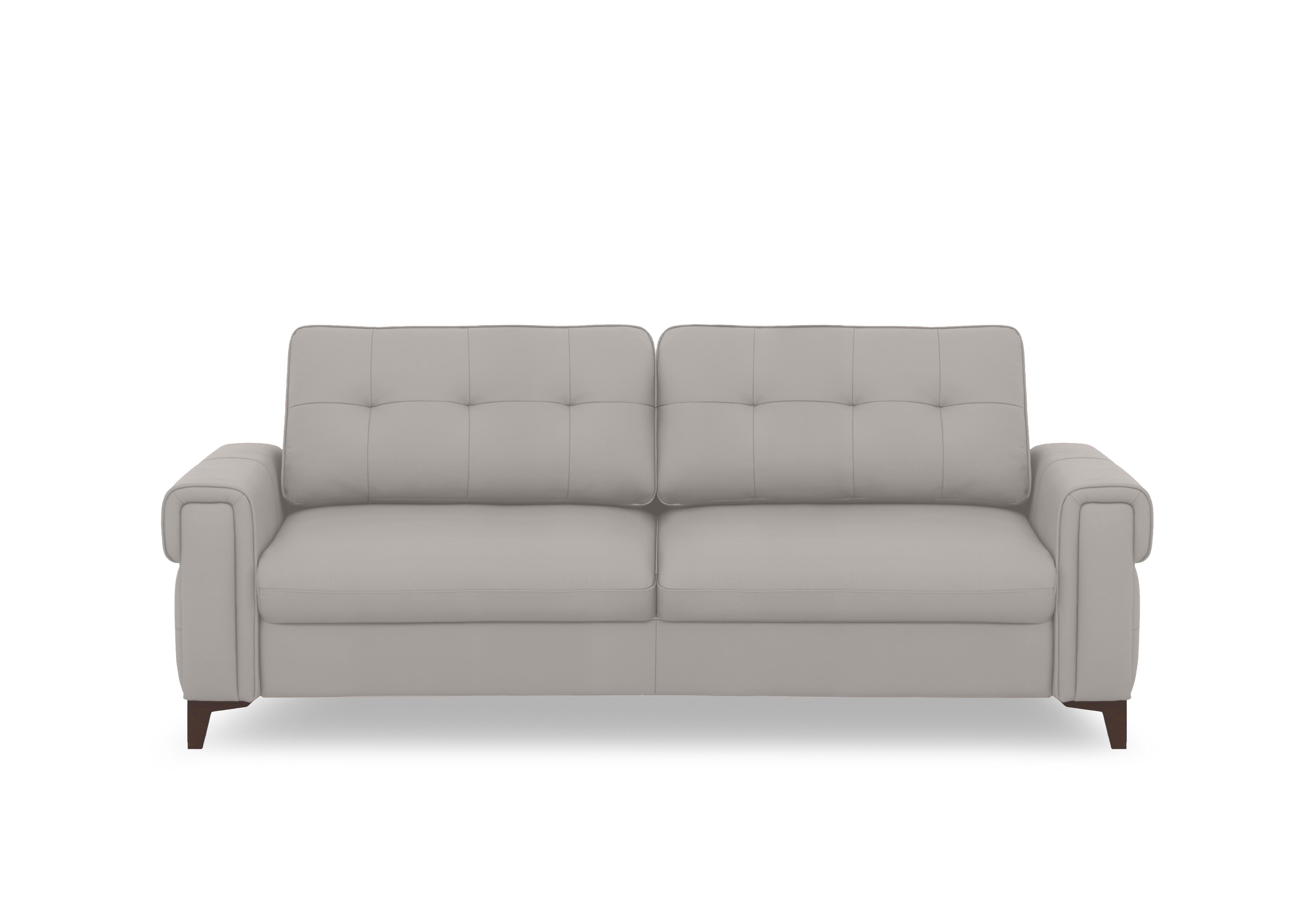 Zoom Leather 3 Seater Sofa Bed in Alpha Grey Matte Le-9317 on Furniture Village
