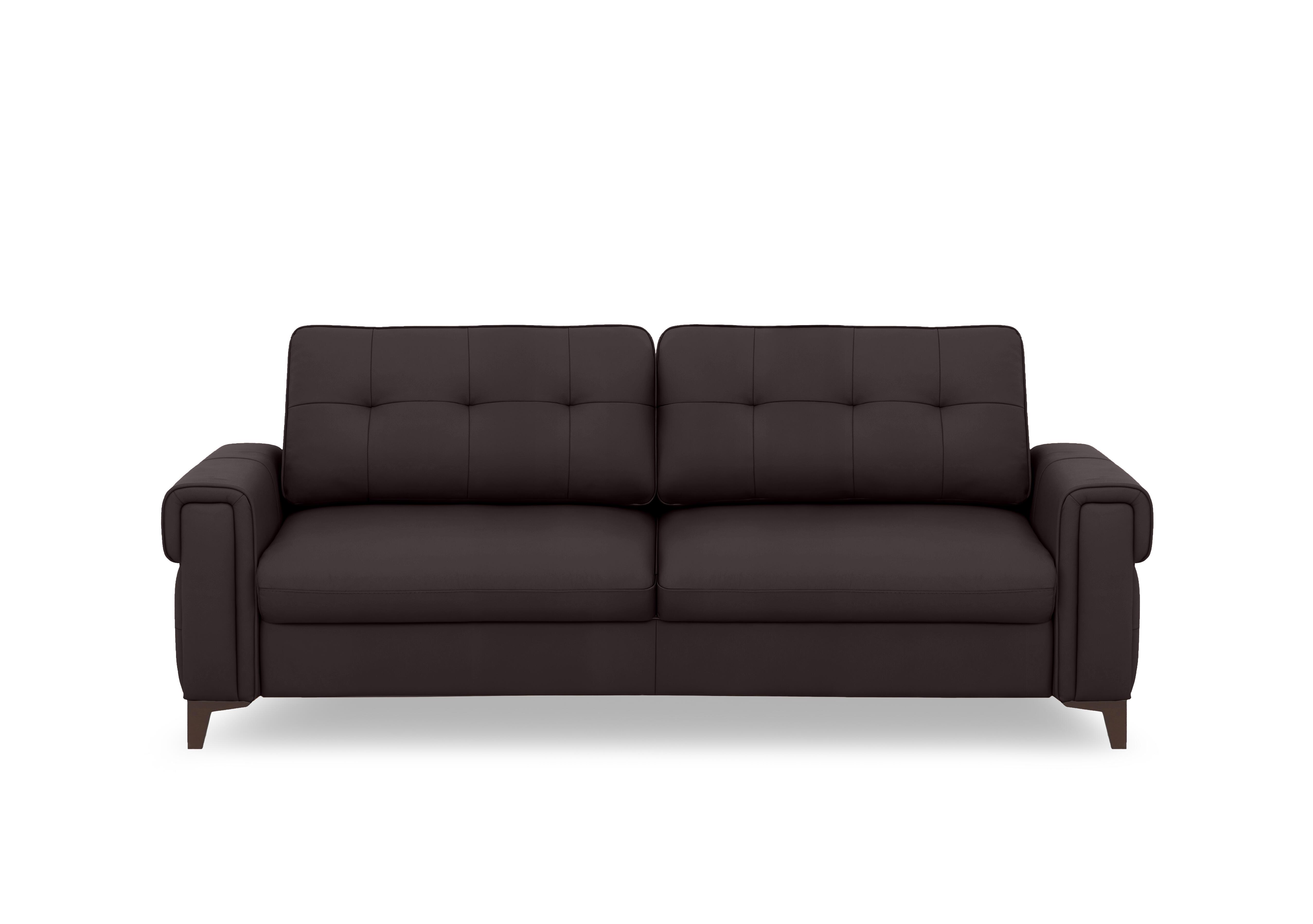 Zoom Leather 3 Seater Sofa Bed in Espresso Lx-6413 on Furniture Village