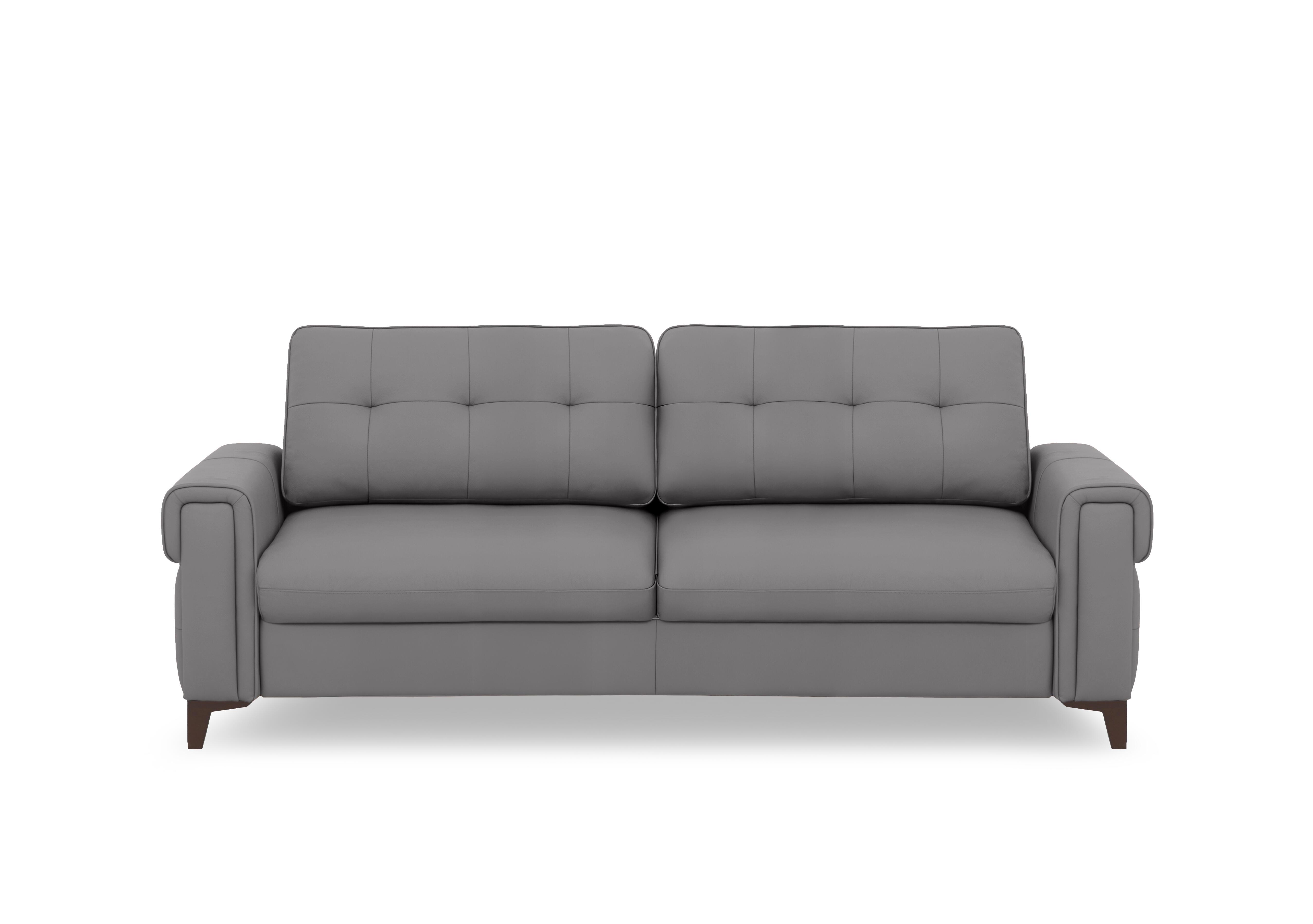 Zoom Leather 3 Seater Sofa Bed in Natural Ash La-4825 on Furniture Village