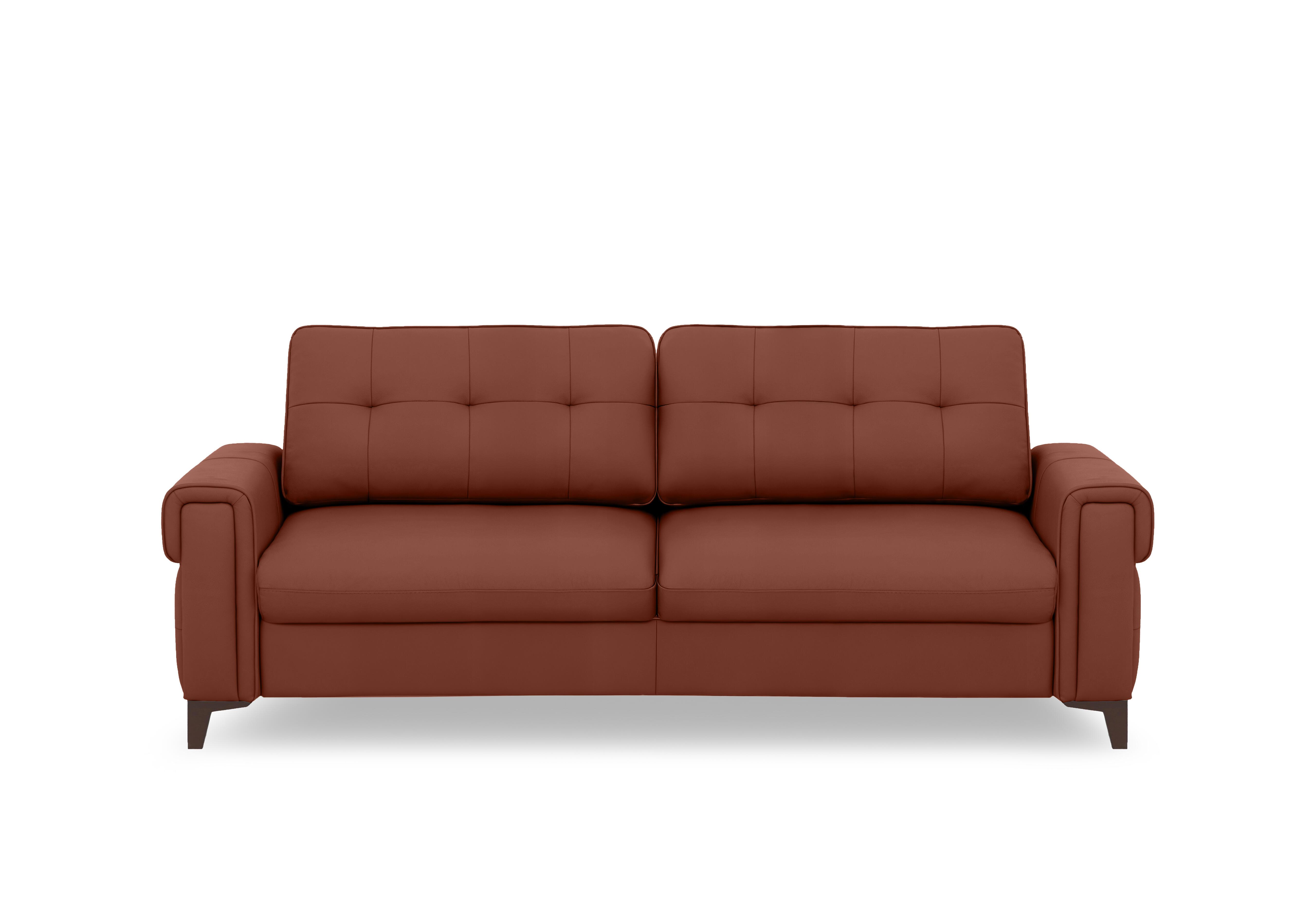 Zoom Leather 3 Seater Sofa Bed in Natural Redmaple La-4826 on Furniture Village