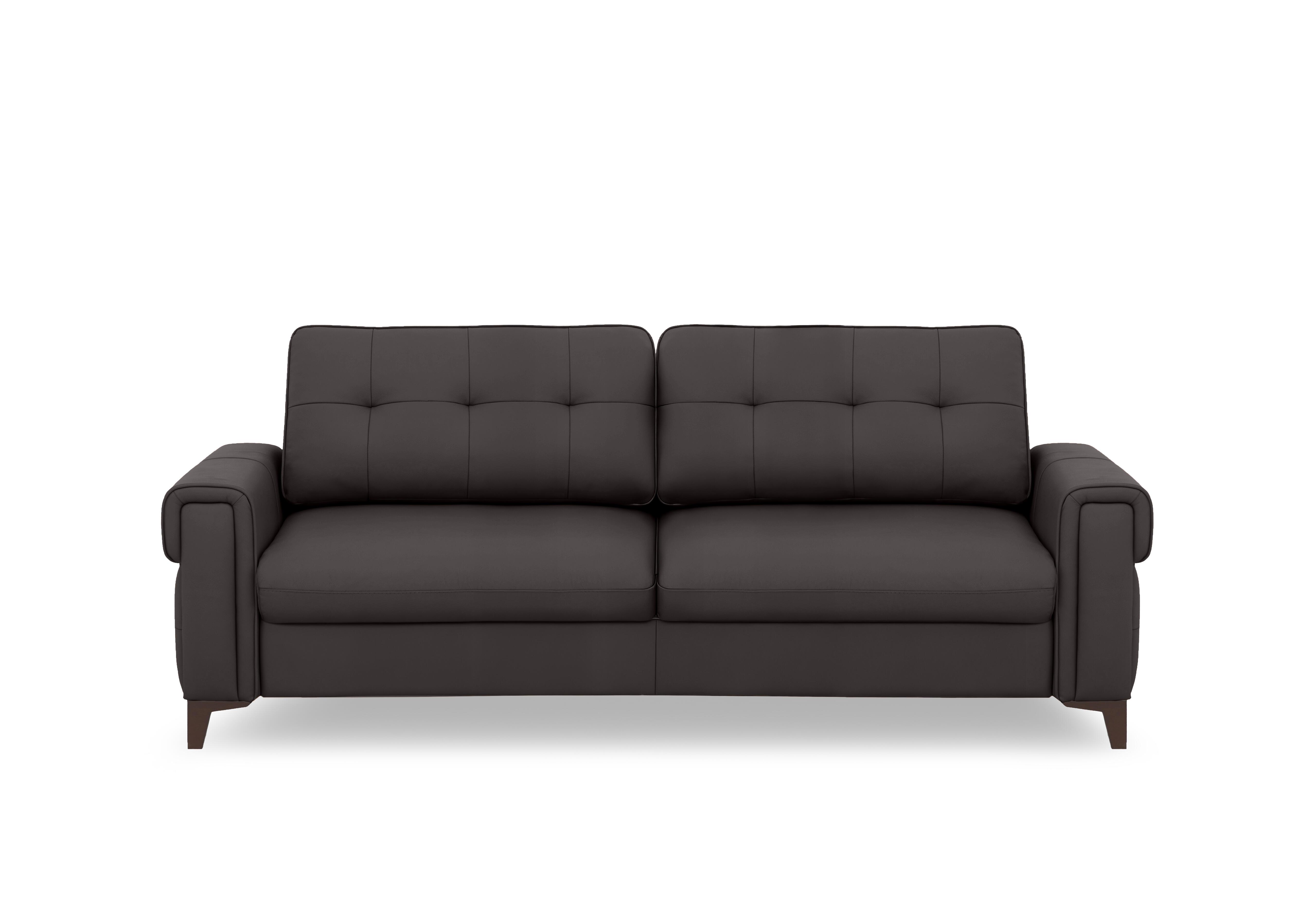 Zoom Leather 3 Seater Sofa Bed in Piompo Lx-6404 on Furniture Village