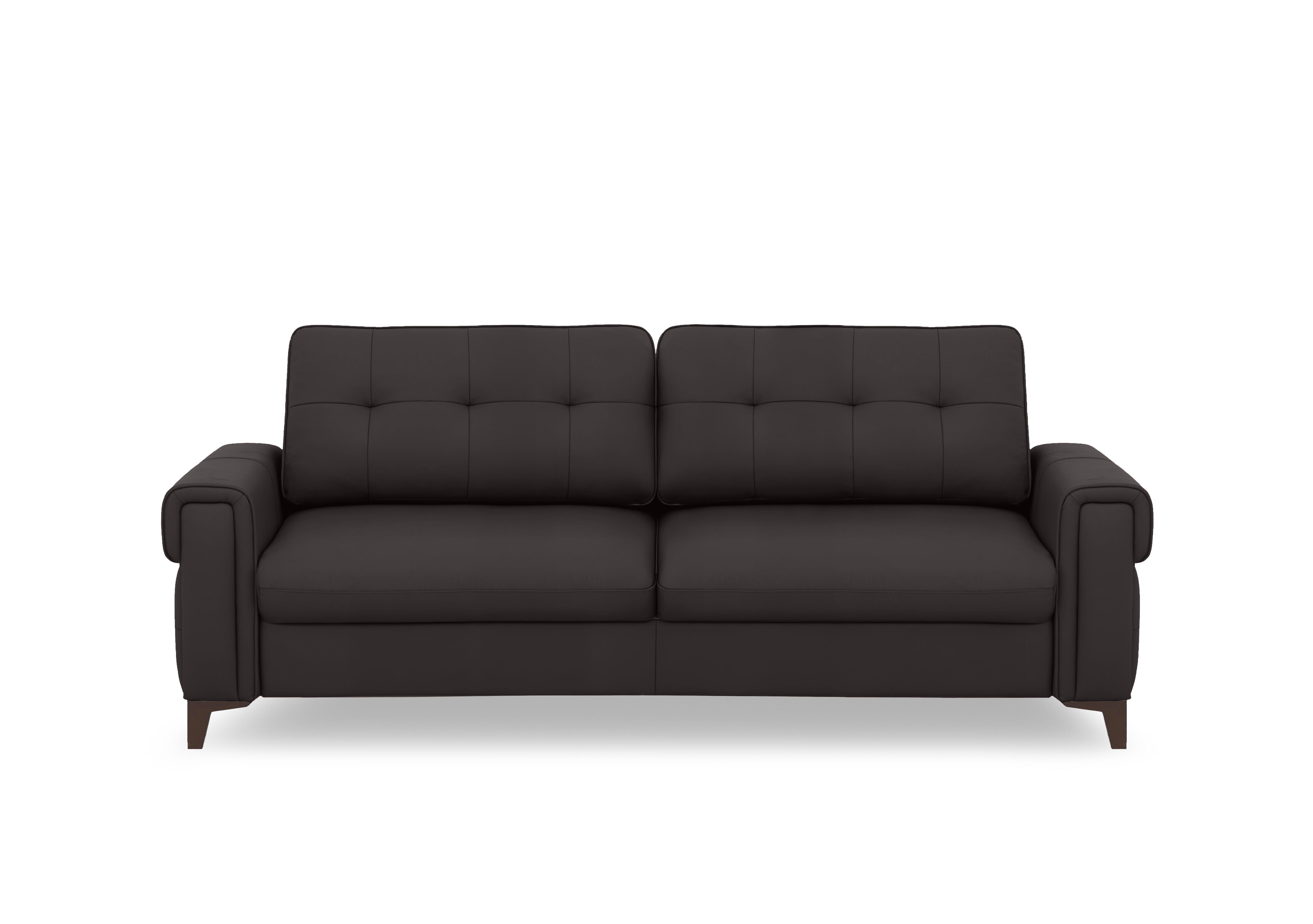 Zoom Leather 3 Seater Sofa Bed in Starry Grey Lx-6409 on Furniture Village