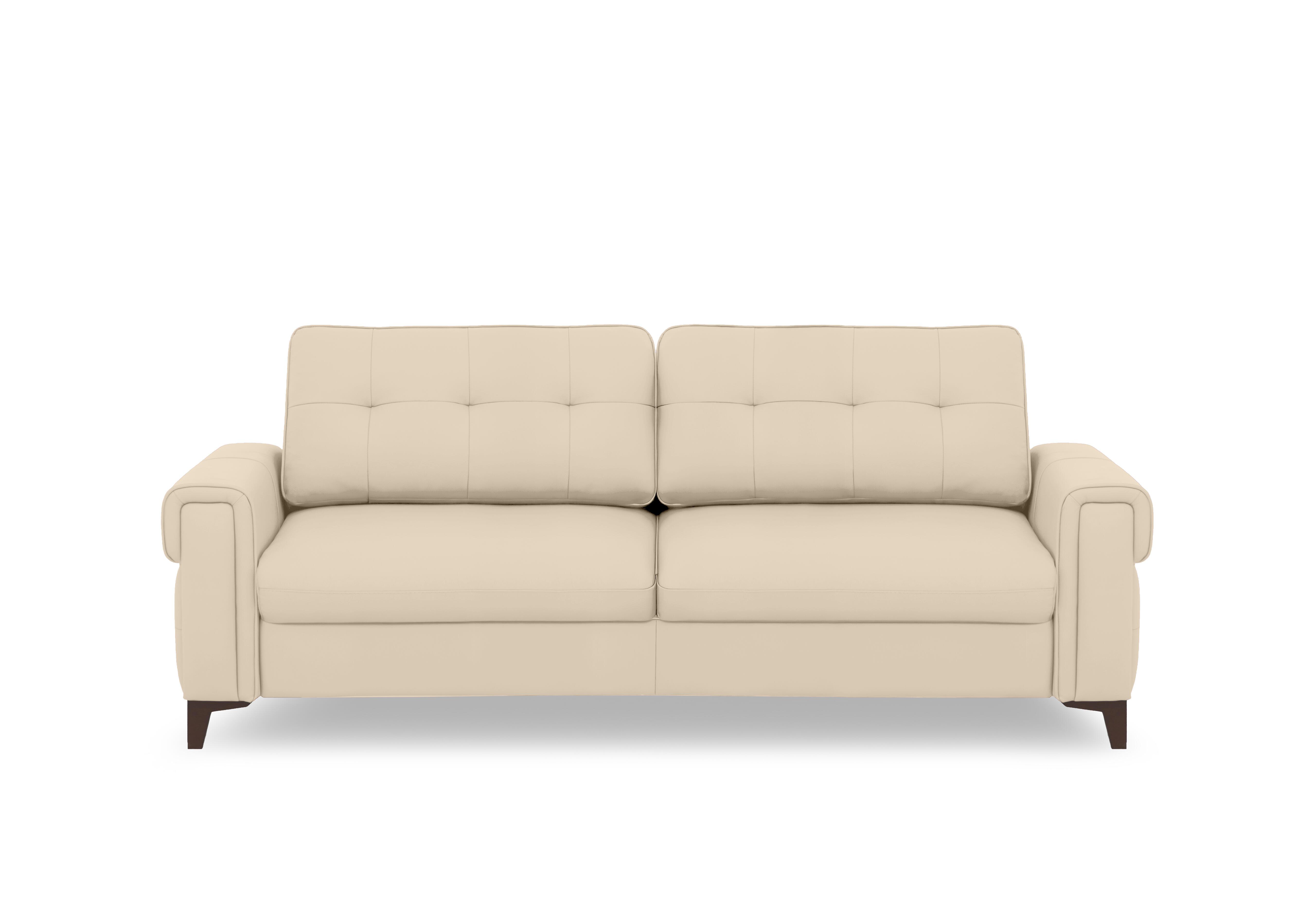 Zoom Leather 3 Seater Sofa Bed in Stone Lx-6407 on Furniture Village