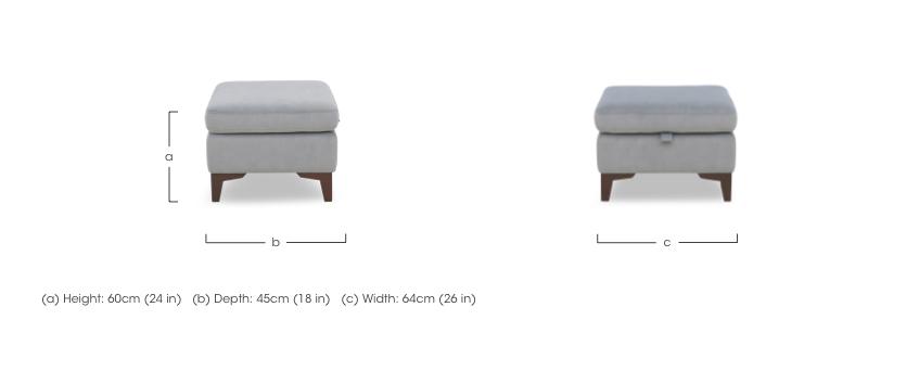 Zoom Fabric Storage Footstool in  on Furniture Village