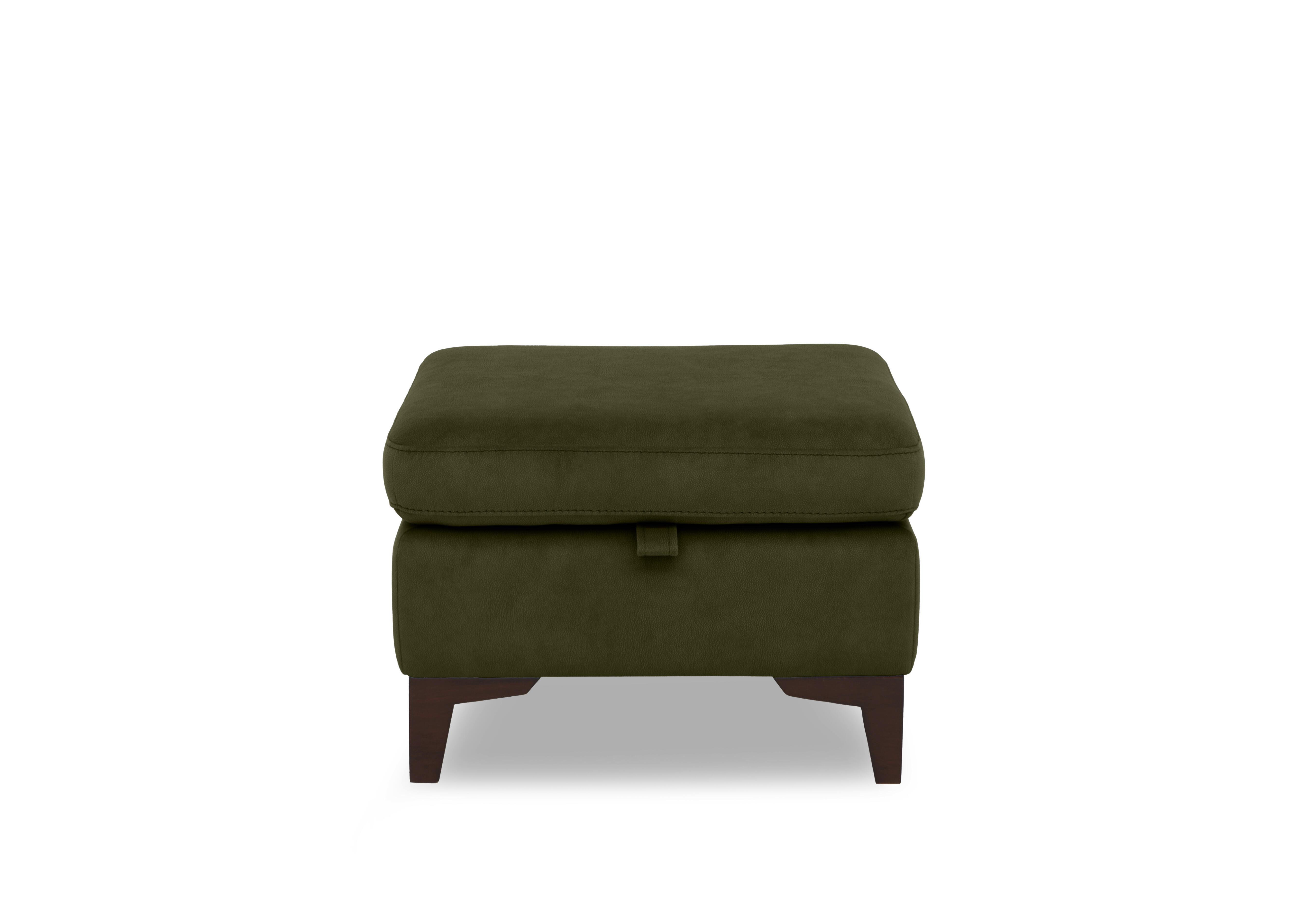 Zoom Fabric Storage Footstool in Bianca Olive Bc-0101 on Furniture Village