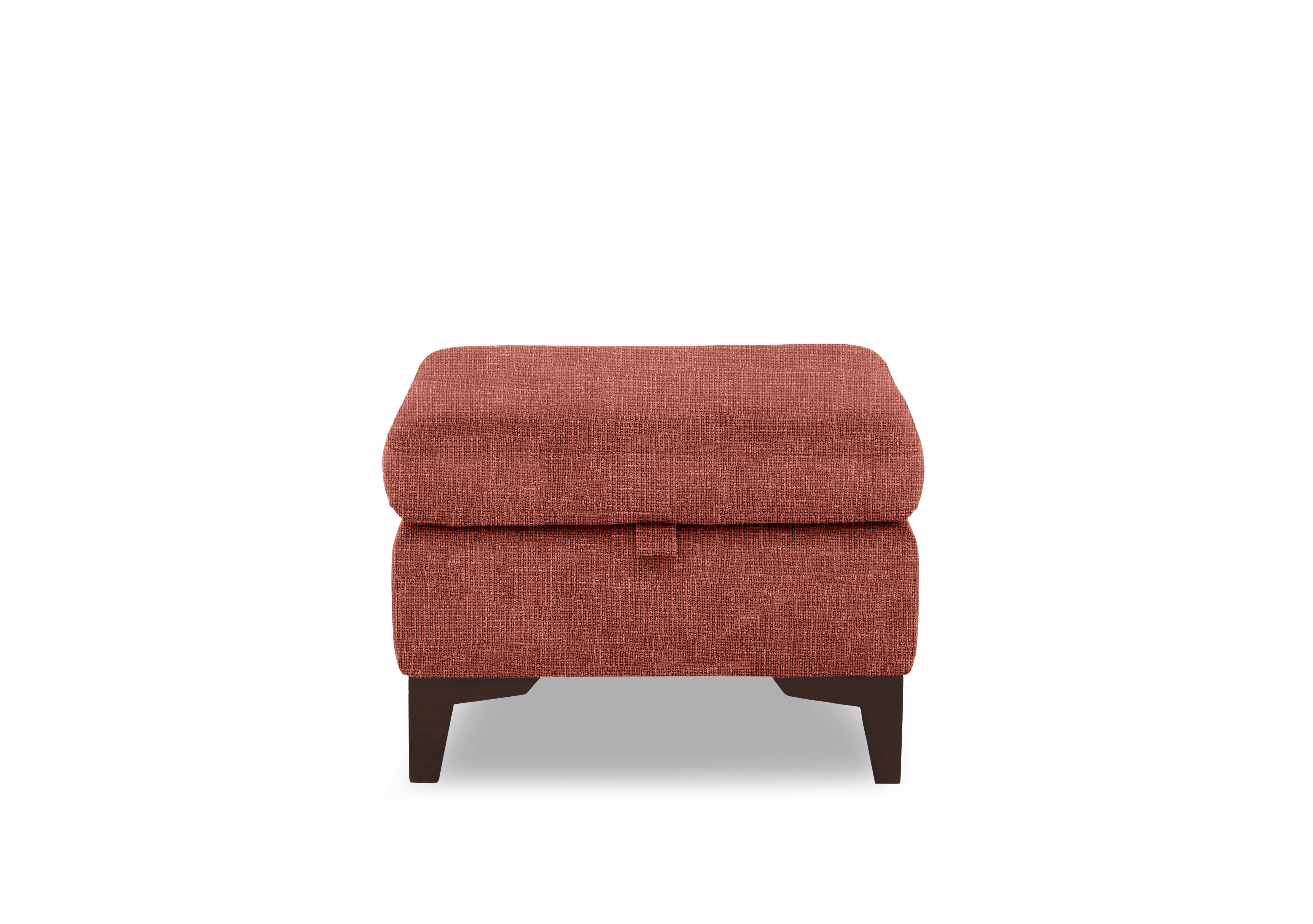 Zoom Fabric Storage Footstool in Halifax Red Maple Hf-0105 on Furniture Village
