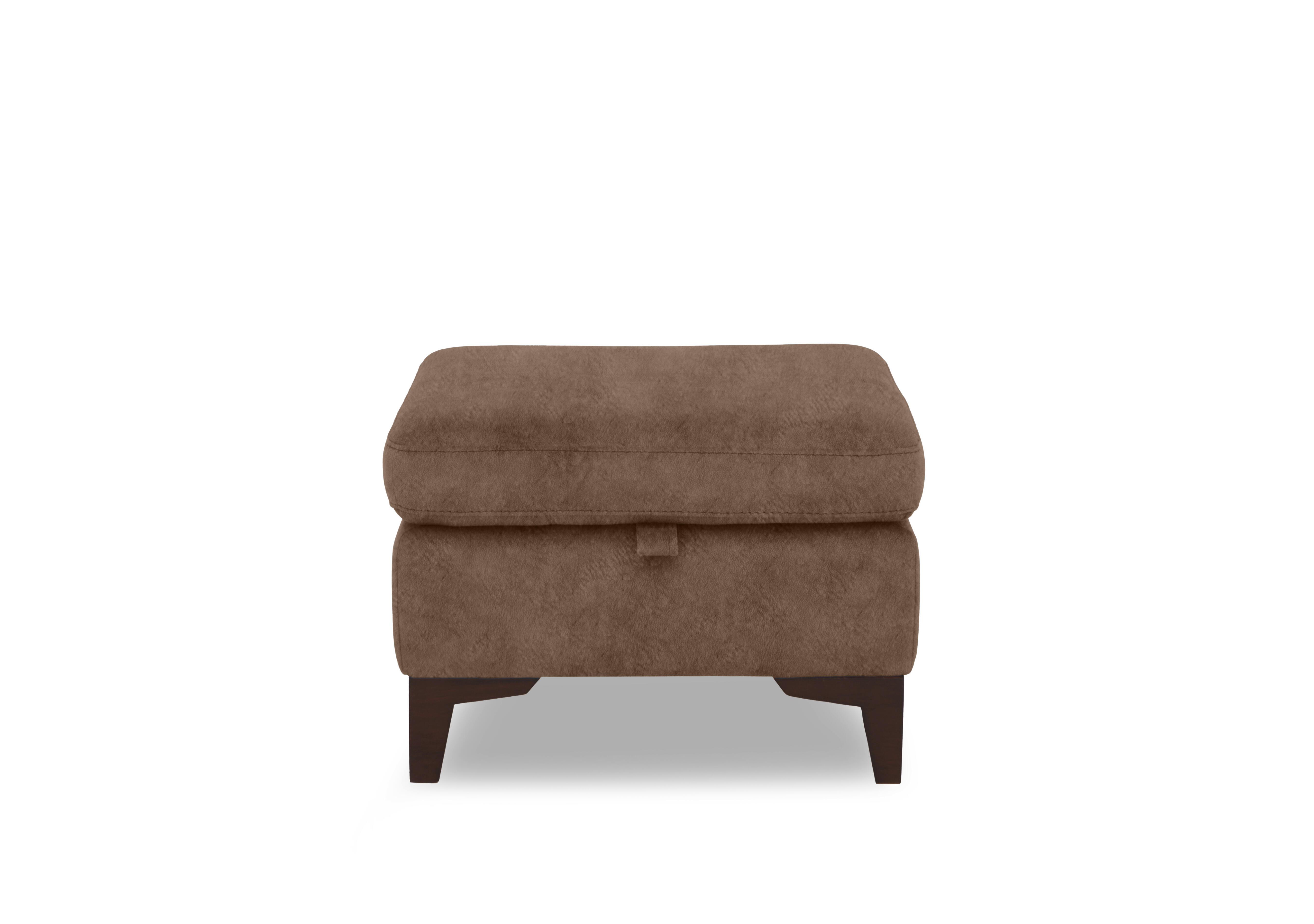 Zoom Fabric Storage Footstool in Marble Classic Brown Be-0105 on Furniture Village