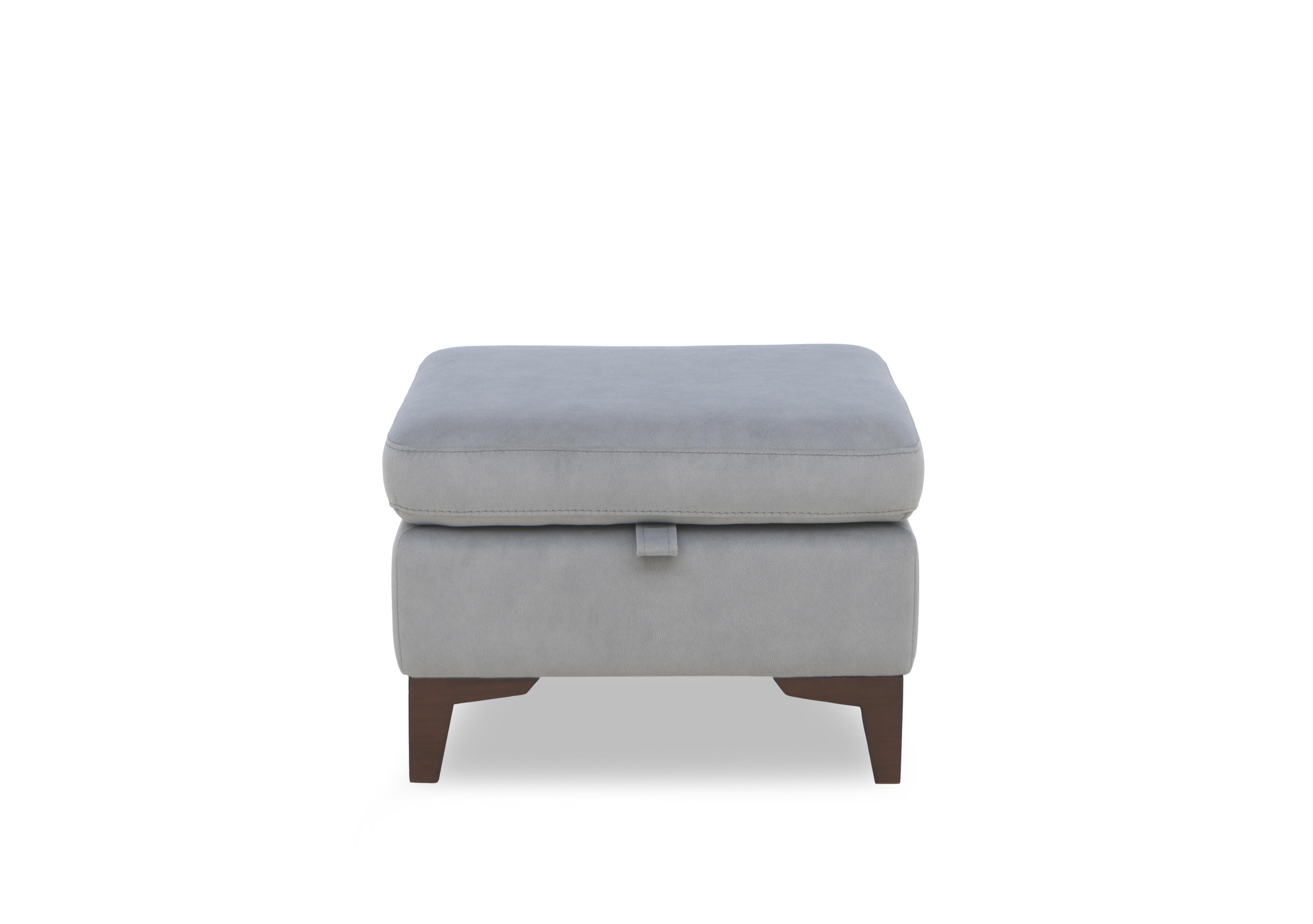 Zoom Fabric Storage Footstool in Nappe Velvet Grey Nv-0107 on Furniture Village