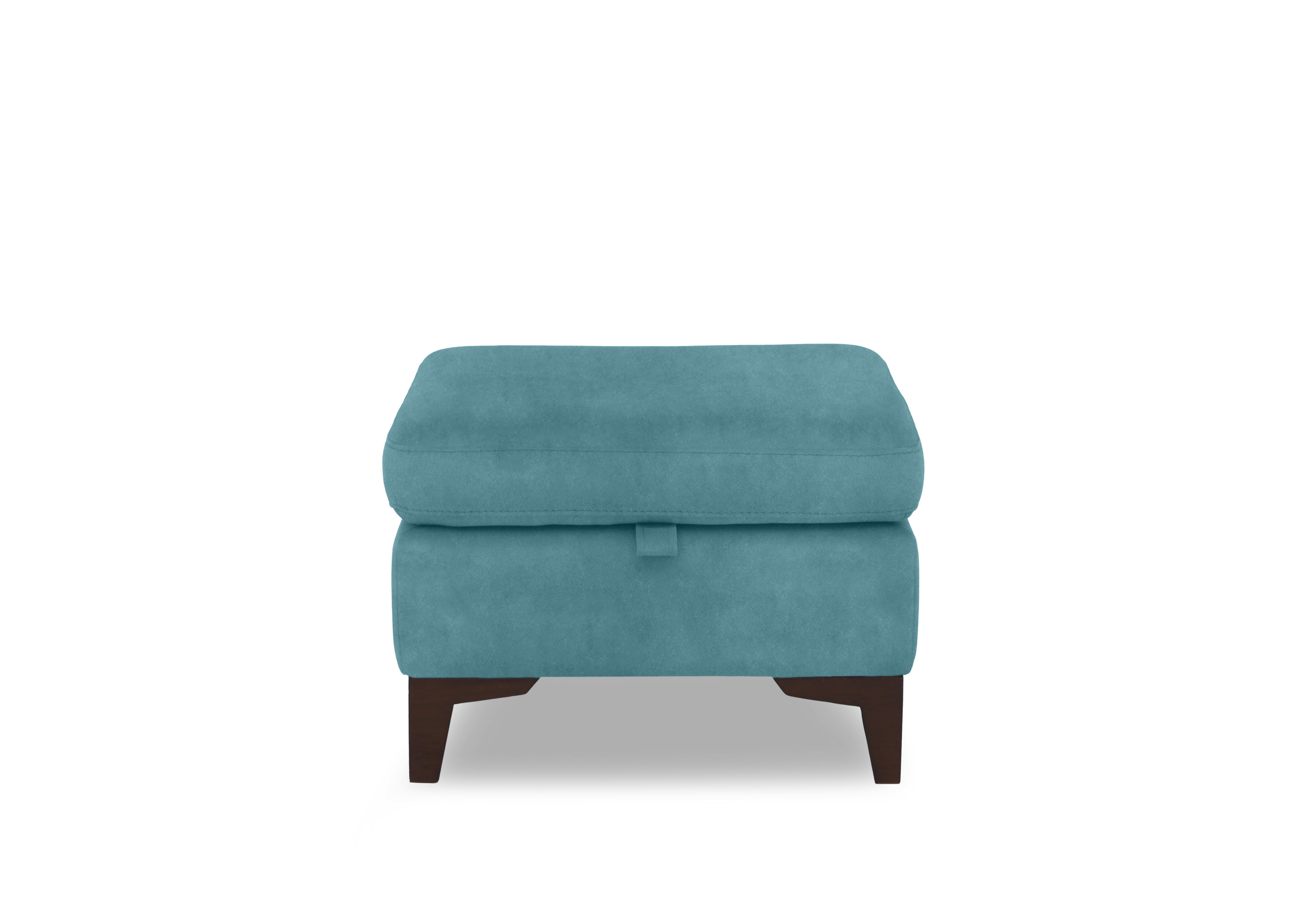Zoom Fabric Storage Footstool in Velvet Blu Vv-0312 on Furniture Village