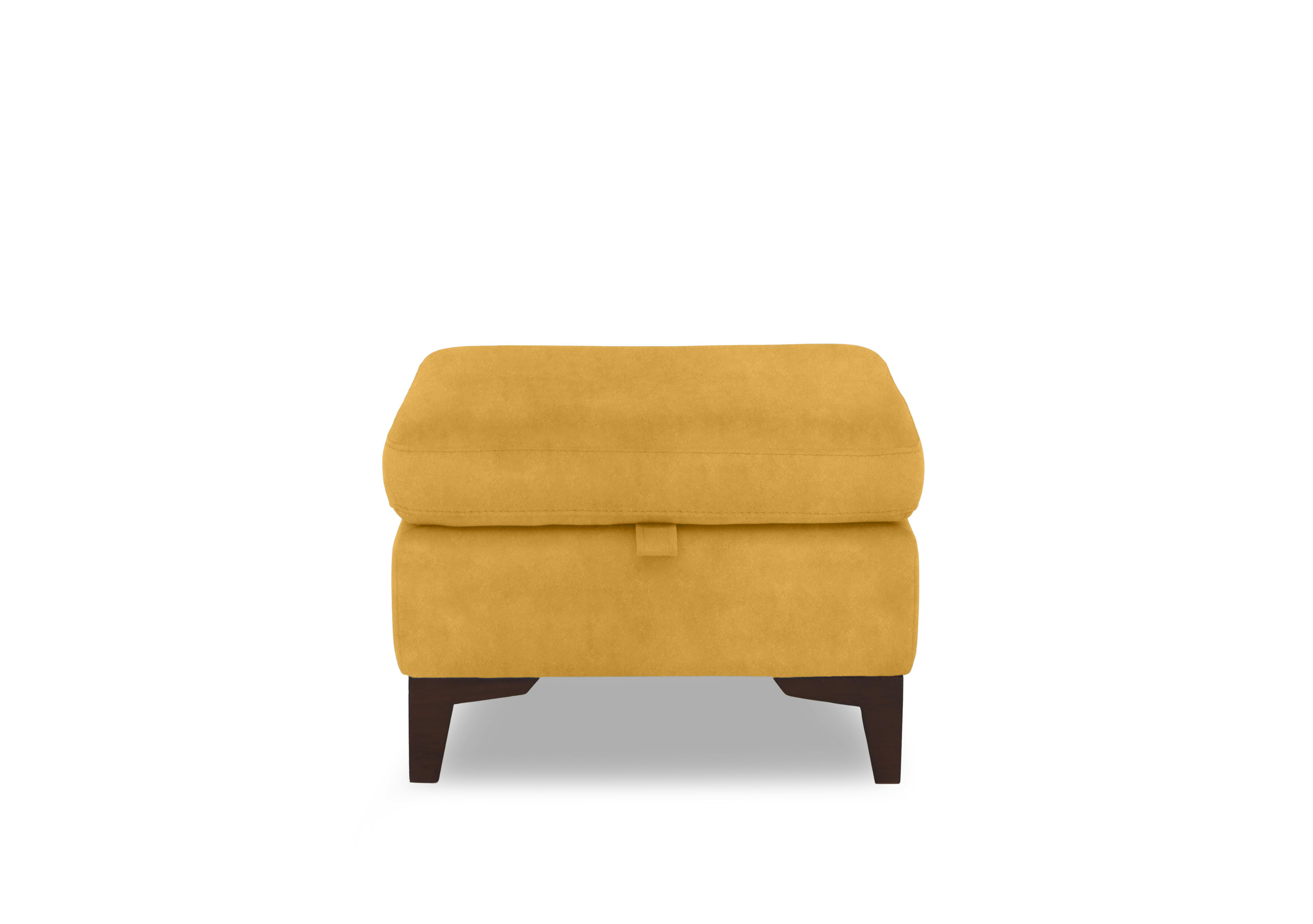 Zoom Fabric Storage Footstool in Velvet Giallo Vv-0310 on Furniture Village