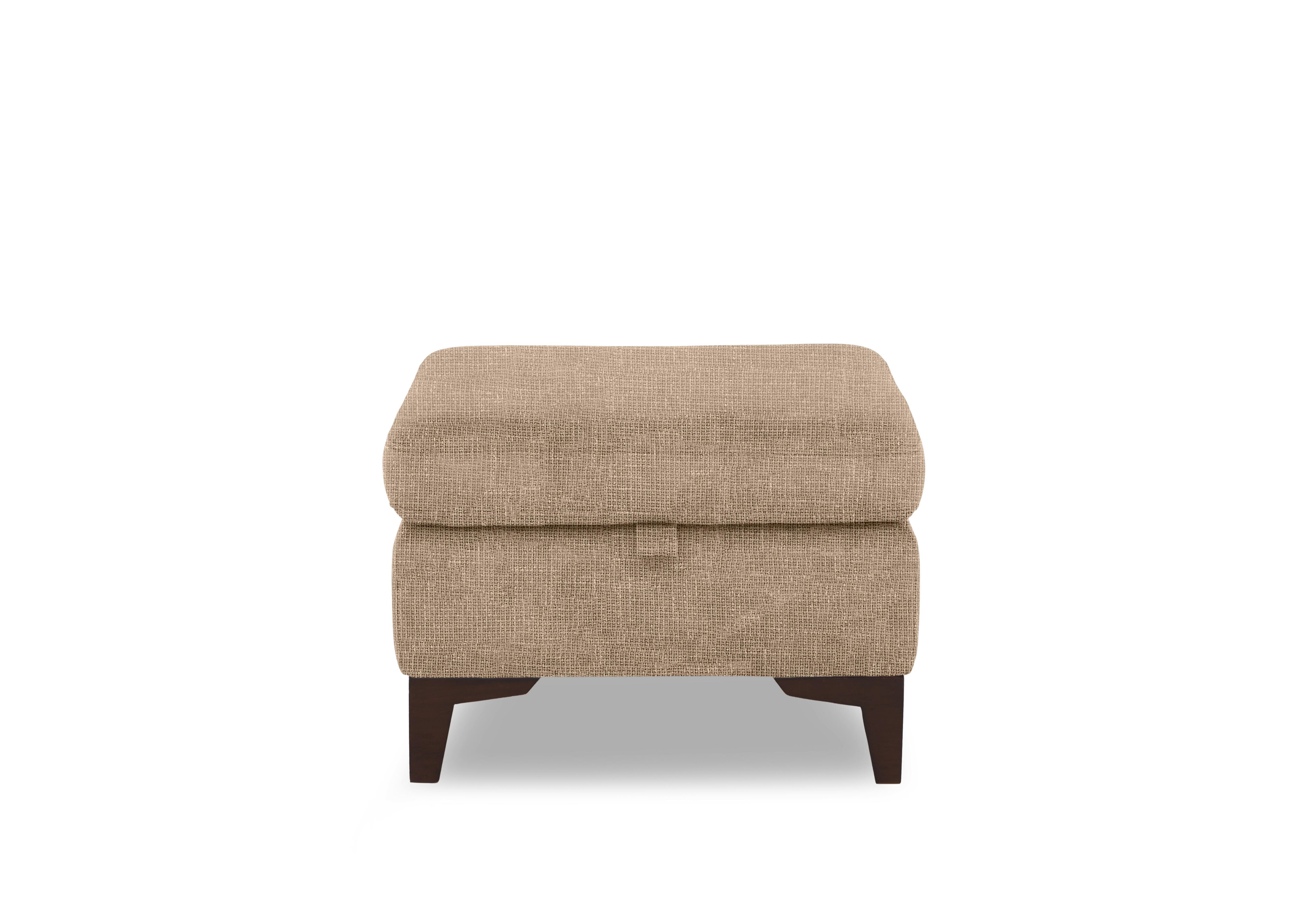 Zoom Fabric Storage Footstool in Weave Cocoa We-0103 on Furniture Village