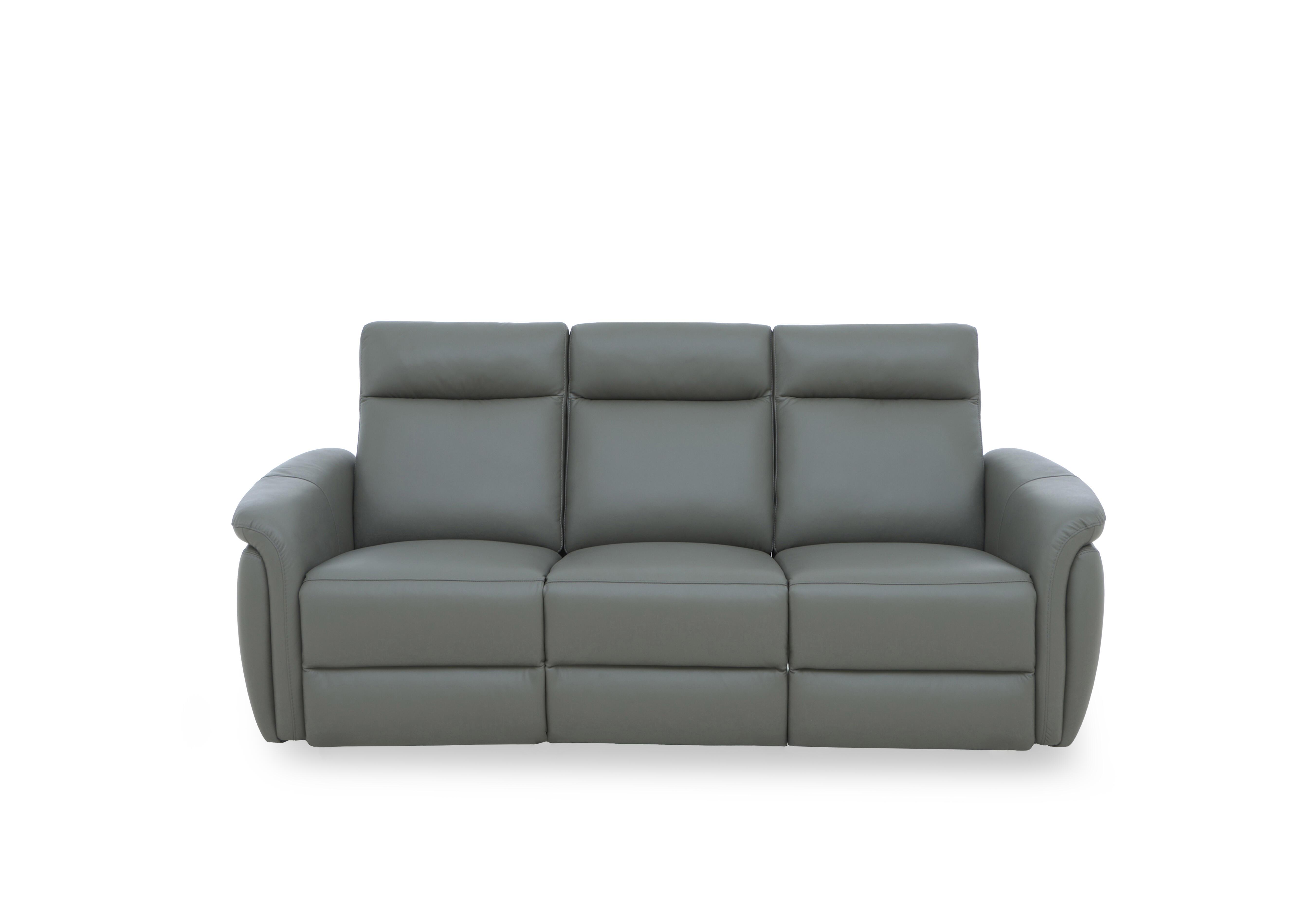 Dublin Leather 3 Seater Sofa in Natural Ash La-4825 on Furniture Village