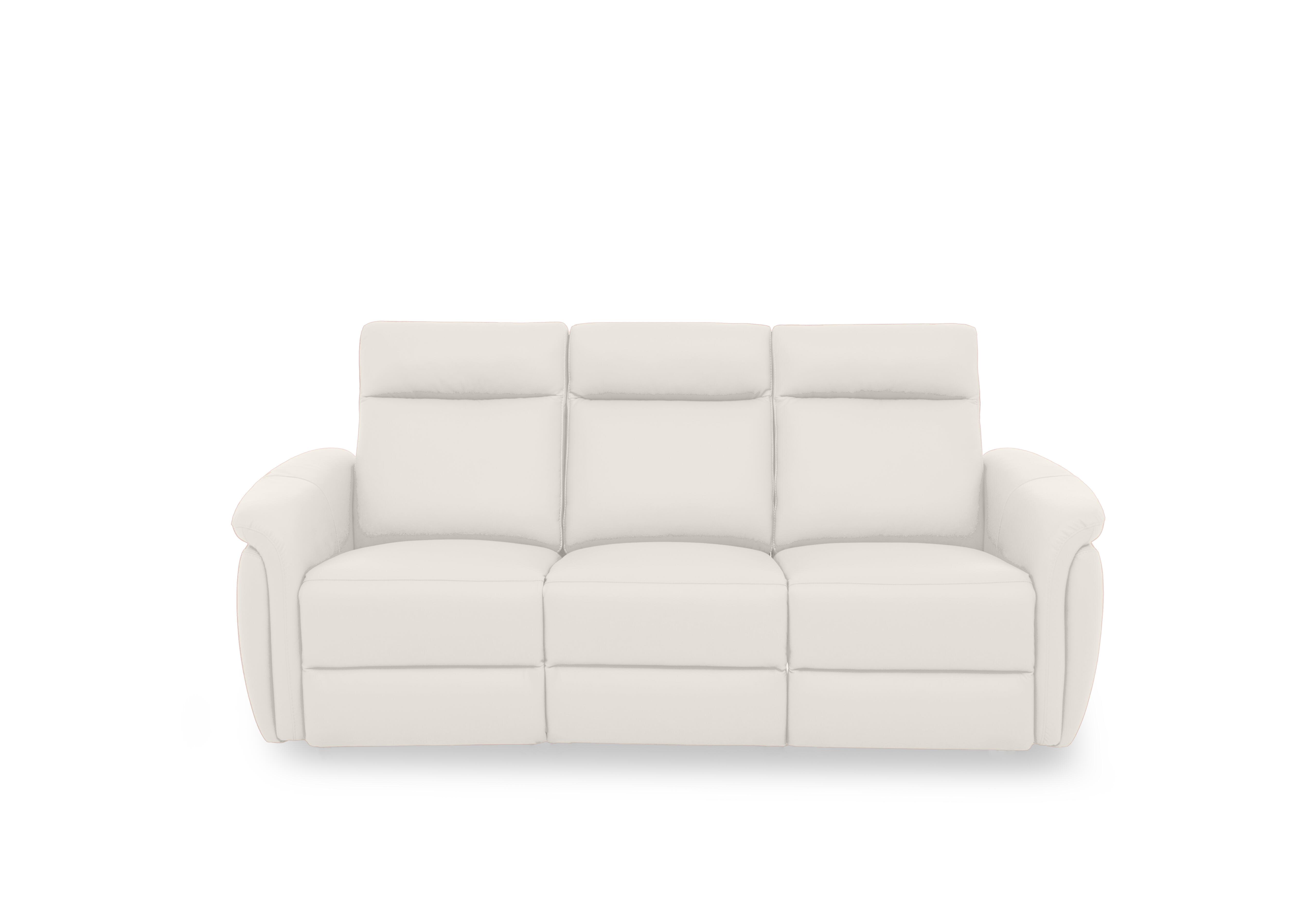 Dublin Leather 3 Seater Sofa in White Le-9307 on Furniture Village