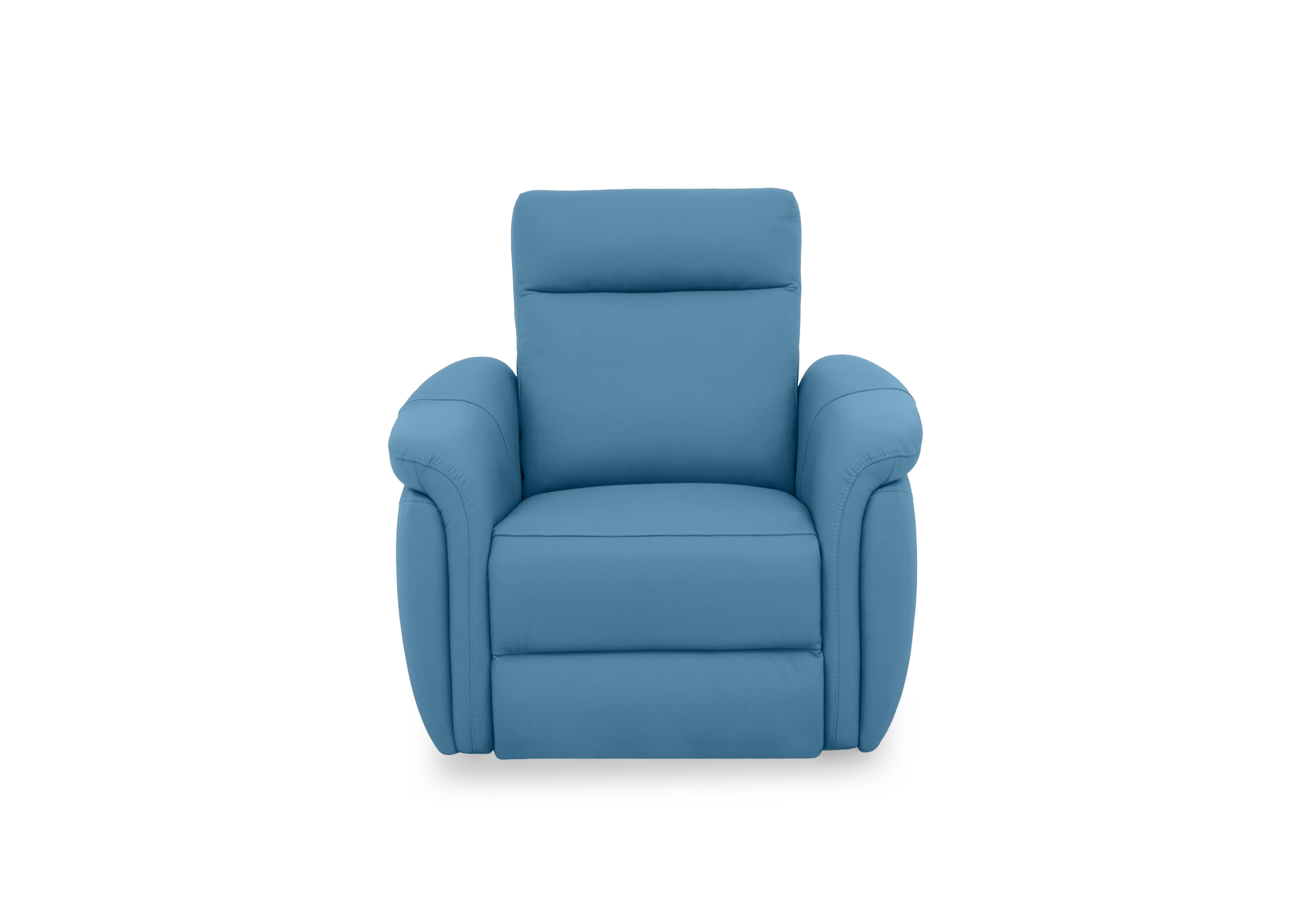 Dublin Leather Armchair in Blu Le-9312 on Furniture Village